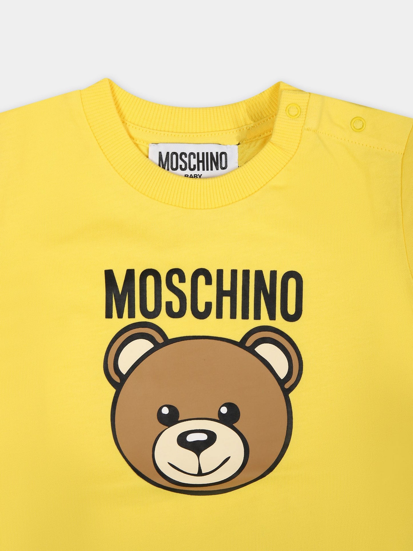 Completo multicolor per neonato con Teddy Bear e logo,Moschino Kids,MRG00M LAA02 83534