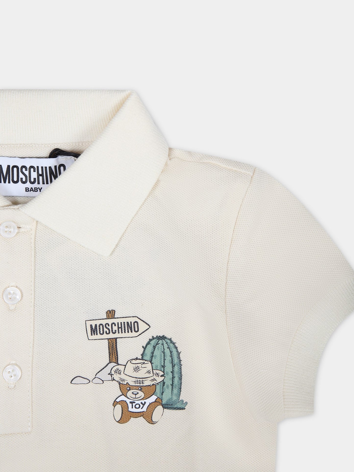 Completo multicolor per neonato con stampa Teddy Bear e logo,Moschino Kids,MUG011 LUA02 20327