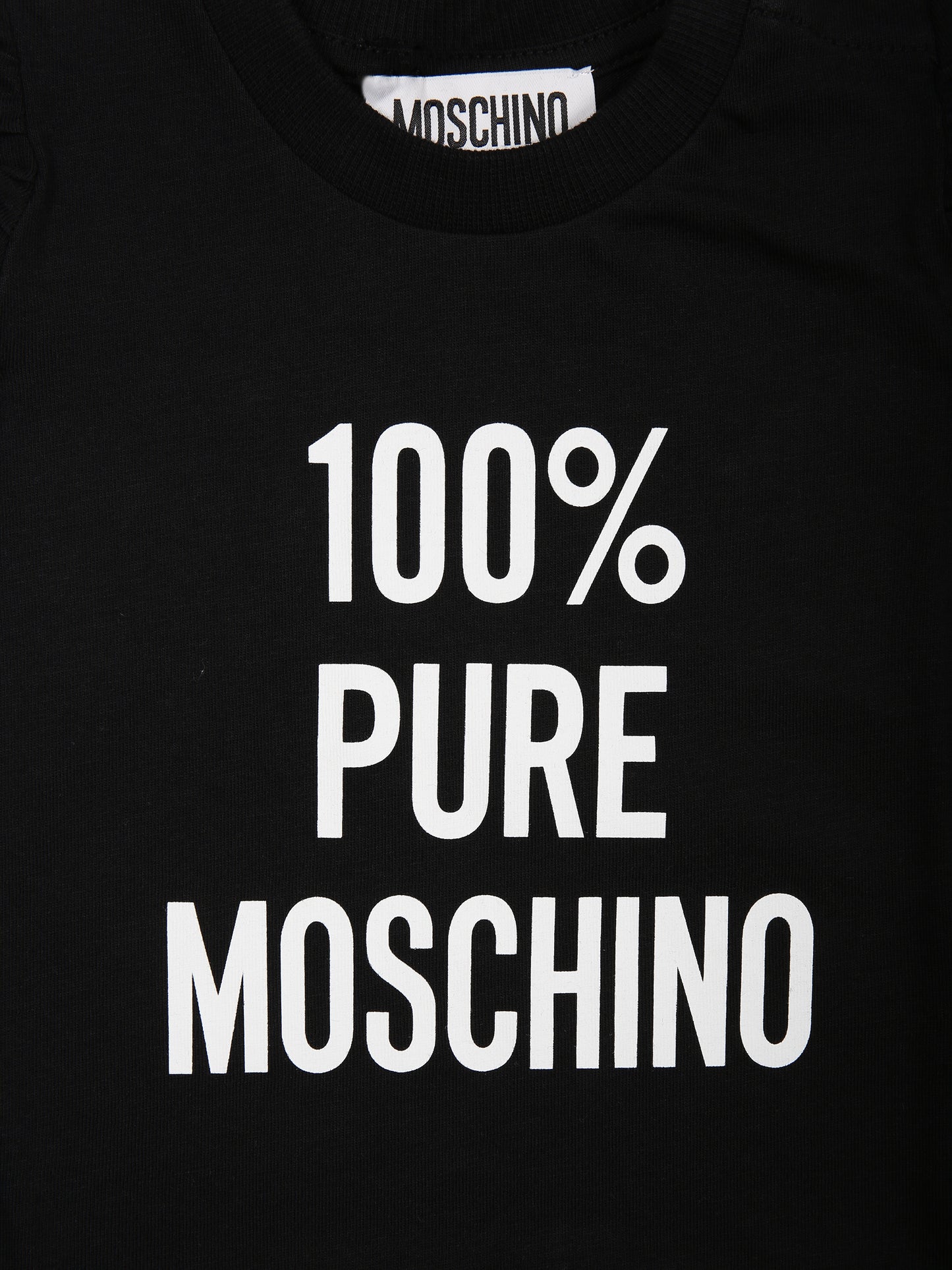 Vestito nero per neonata con stampa,Moschino Kids,MDV0BA LAA01 60100