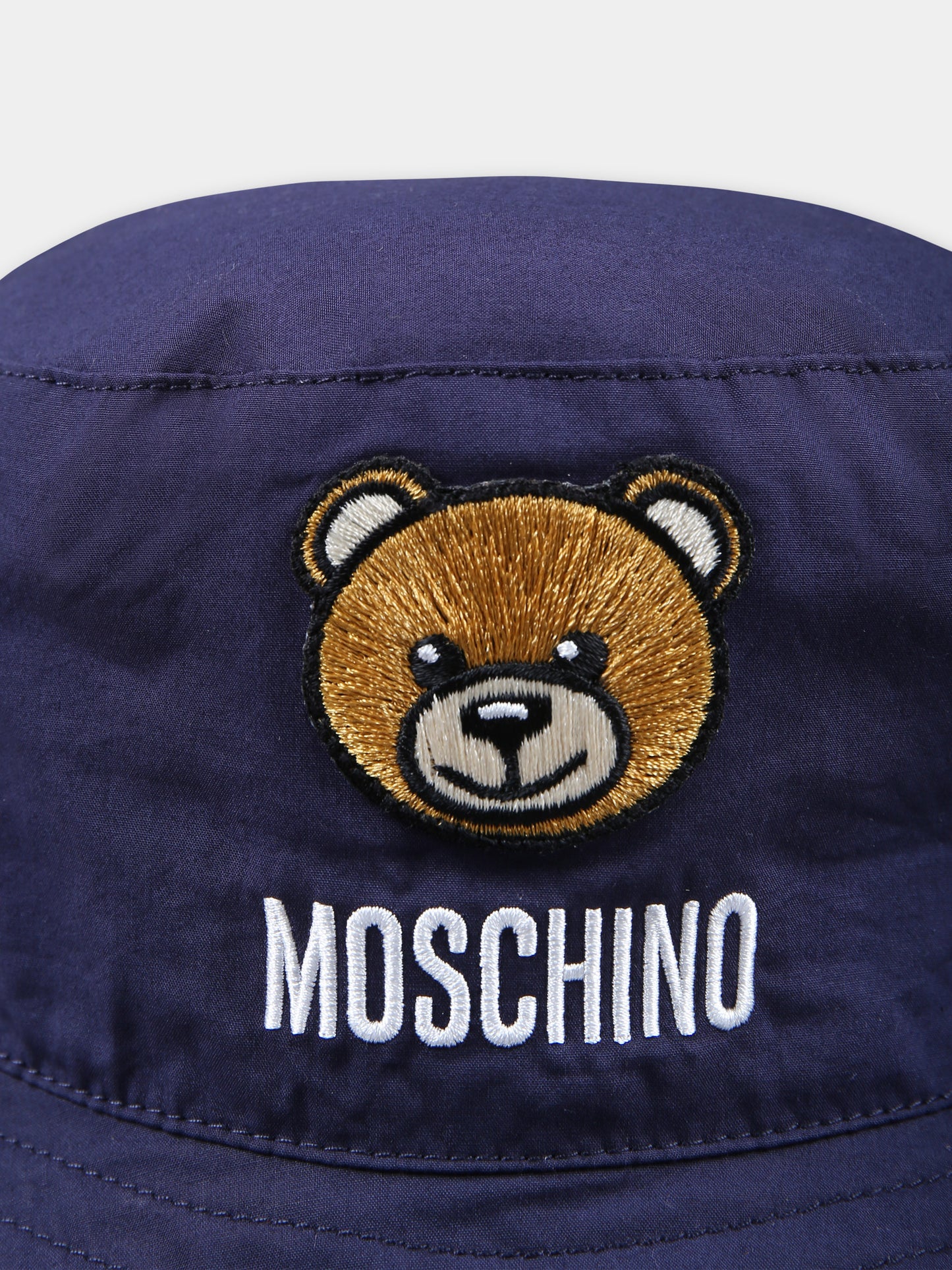 Cloche blu per neonati con Teddy Bear,Moschino Kids,MNX032 LLA11 40016