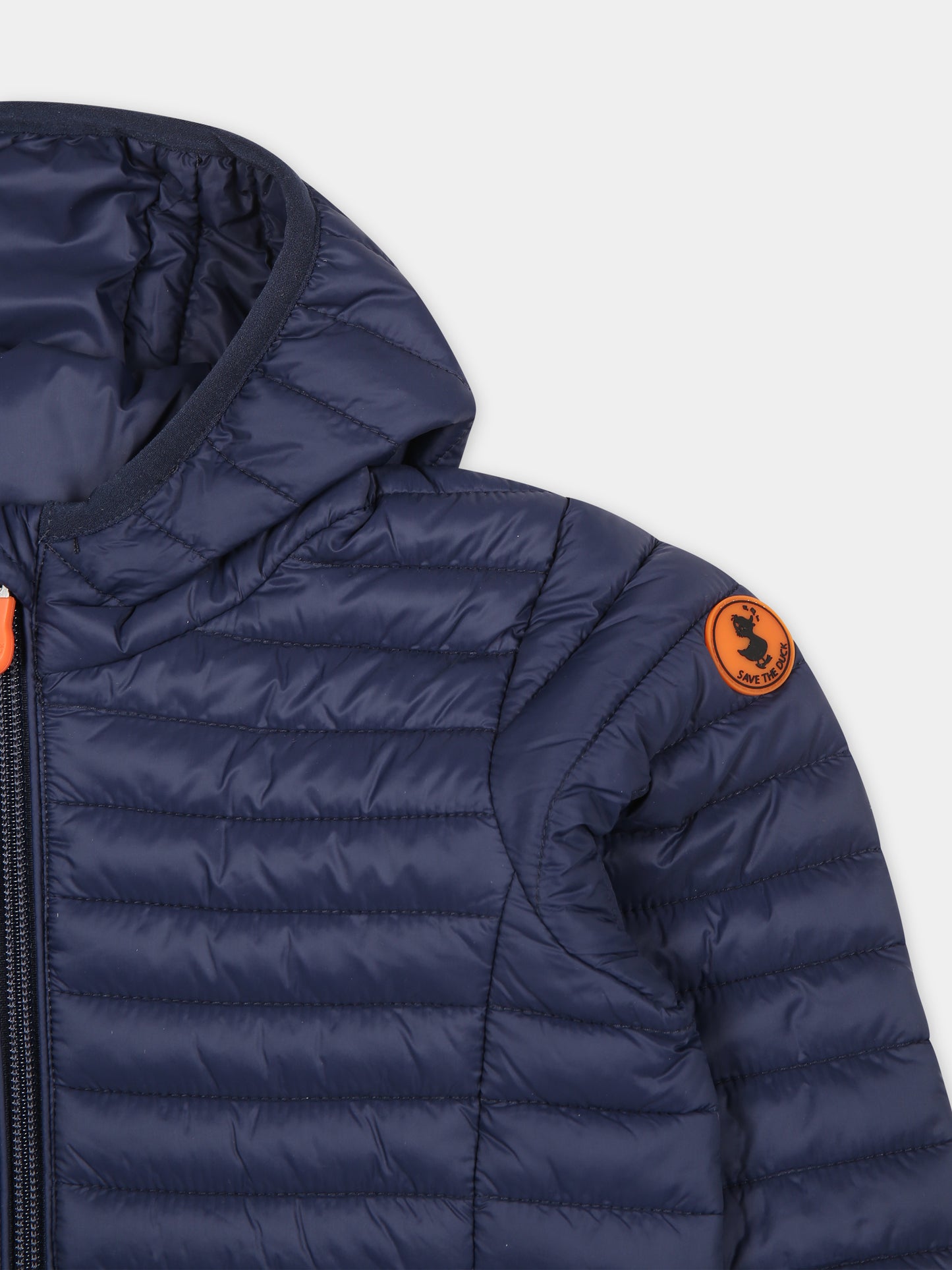 Piumino Nene blu per neonato con logo,Save The Duck Kids,I30003X GIGA18 90000