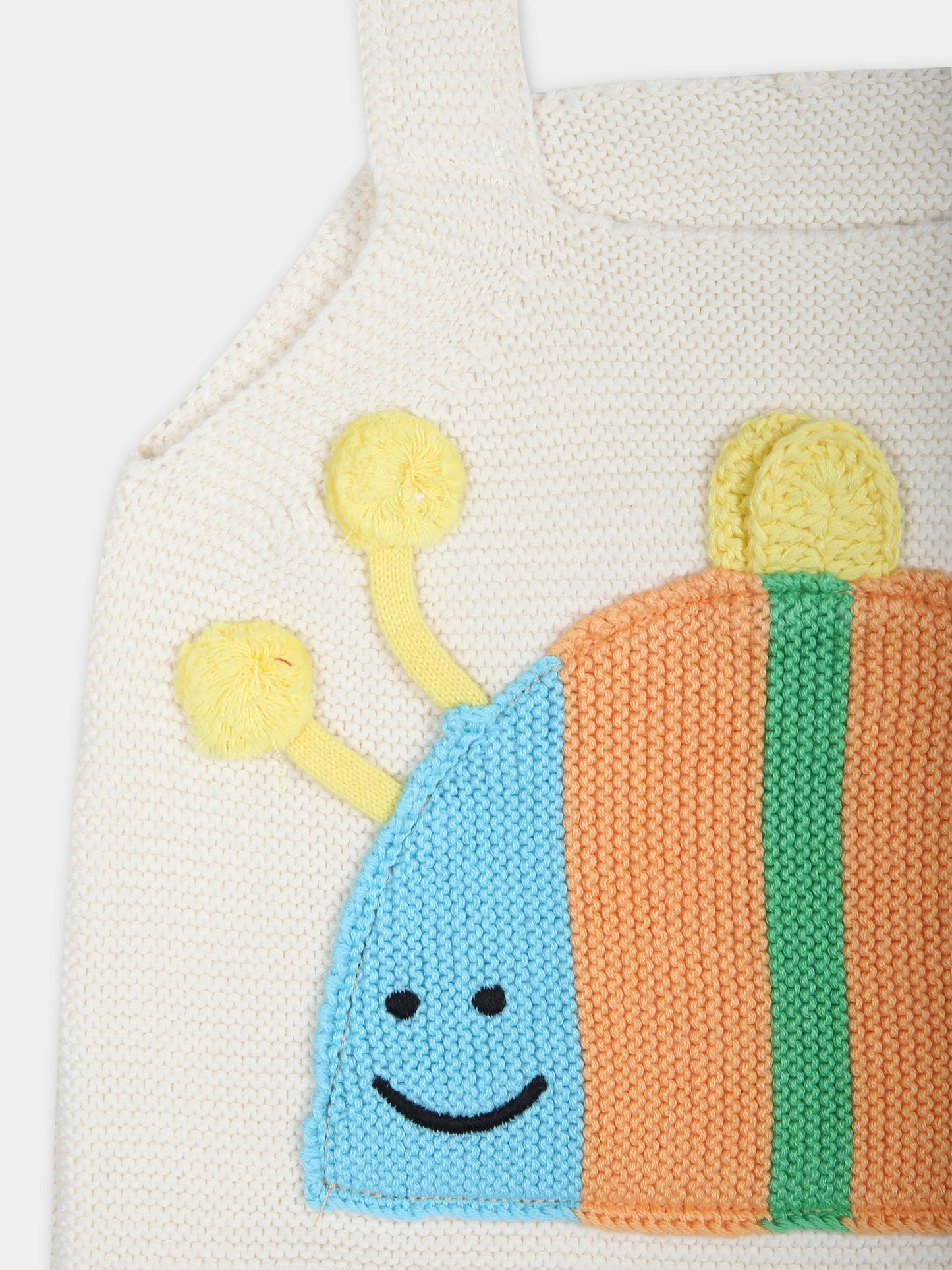 Body avorio per neonati con coccinella,Stella Mccartney Kids,TUA562 Z1877 101