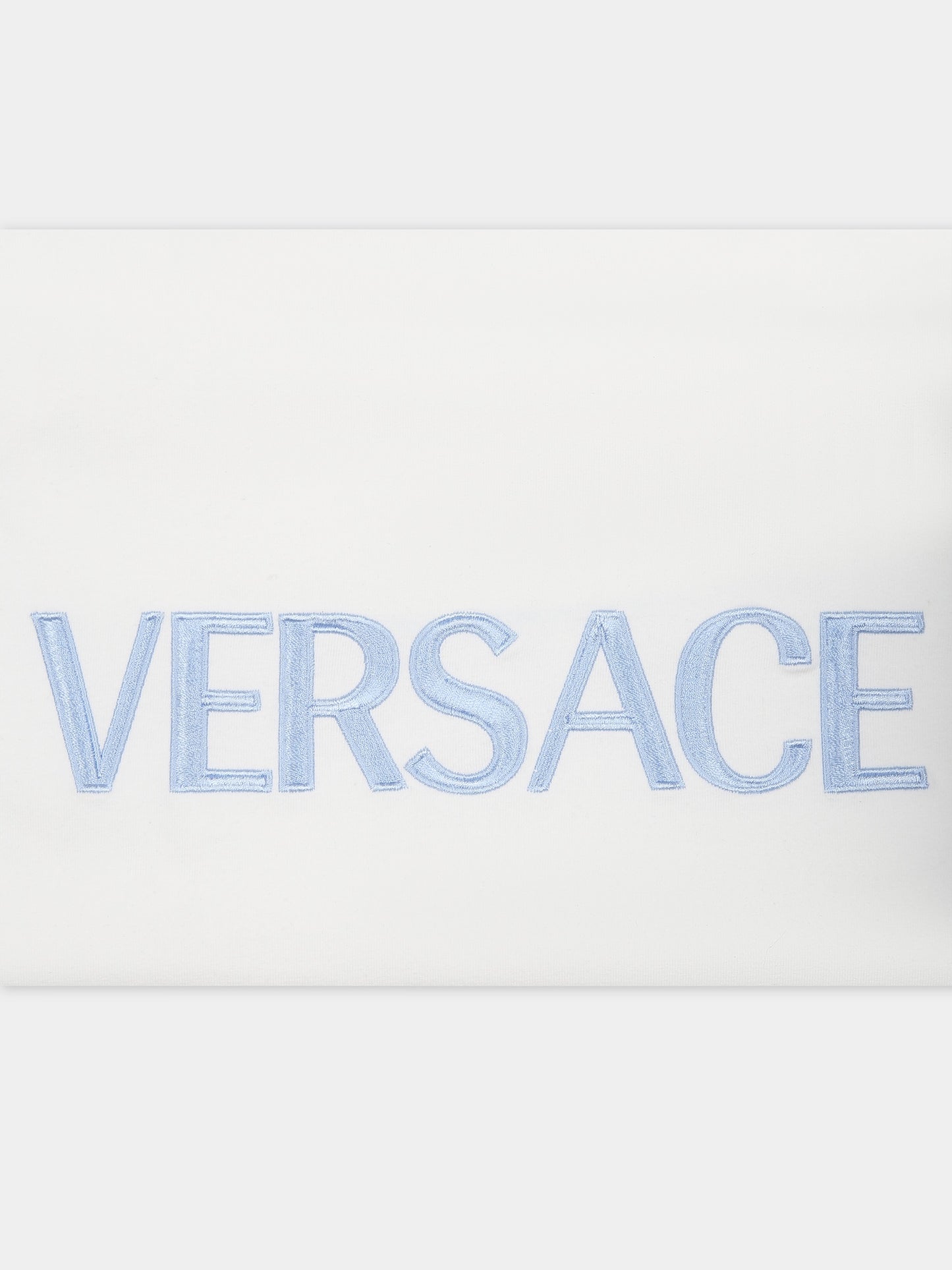 Coperta celeste per neonato con stampa barocco,Versace,1000092 1A09524 2WK10