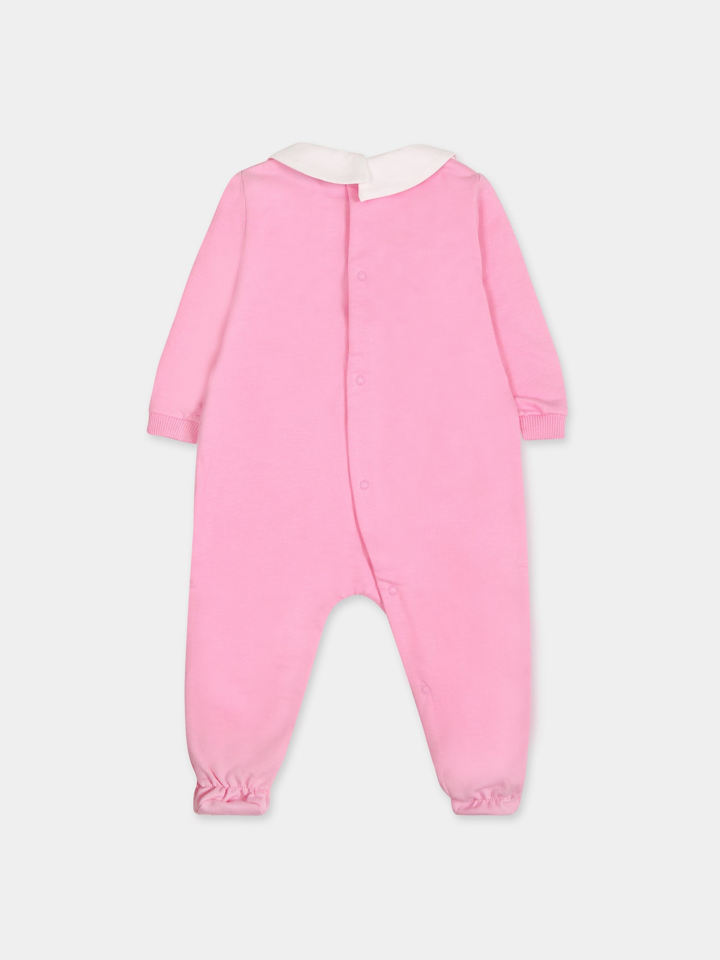 Tutina rosa per neonata con Teddy Bear,Moschino Kids,MSY037 LCA51 51473