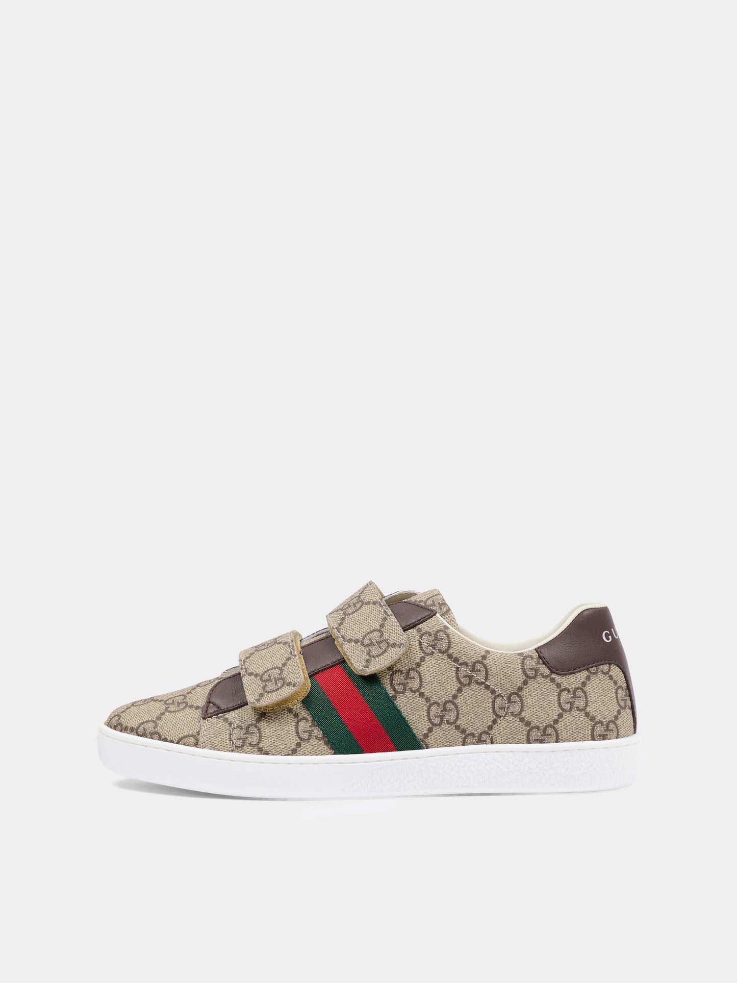Sneakers Ace marroni per bambini con logo GG all-over,Gucci Kids,463091 FACYF 9753