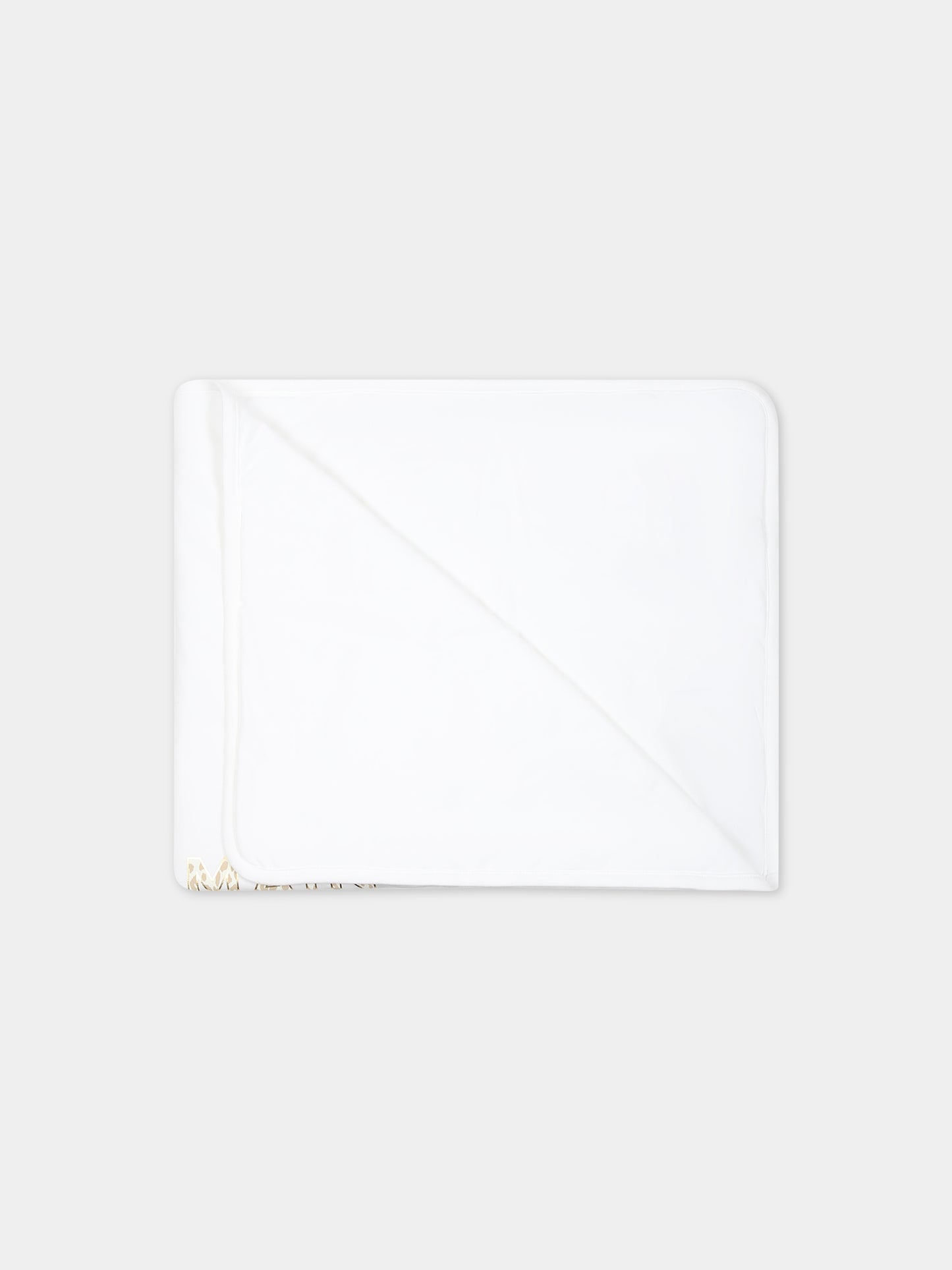 Coperta bianca per neonati con logo,Balmain Kids,BS0640 J0177 100BG