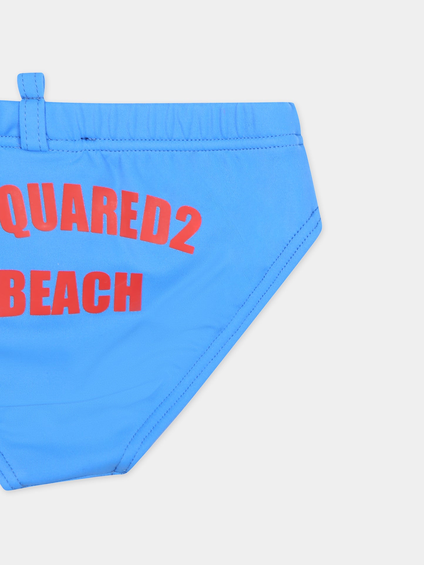 Slip mare azzurro per neonato con logo,Dsquared2,DQ2348 D000V D2M111B DQ826