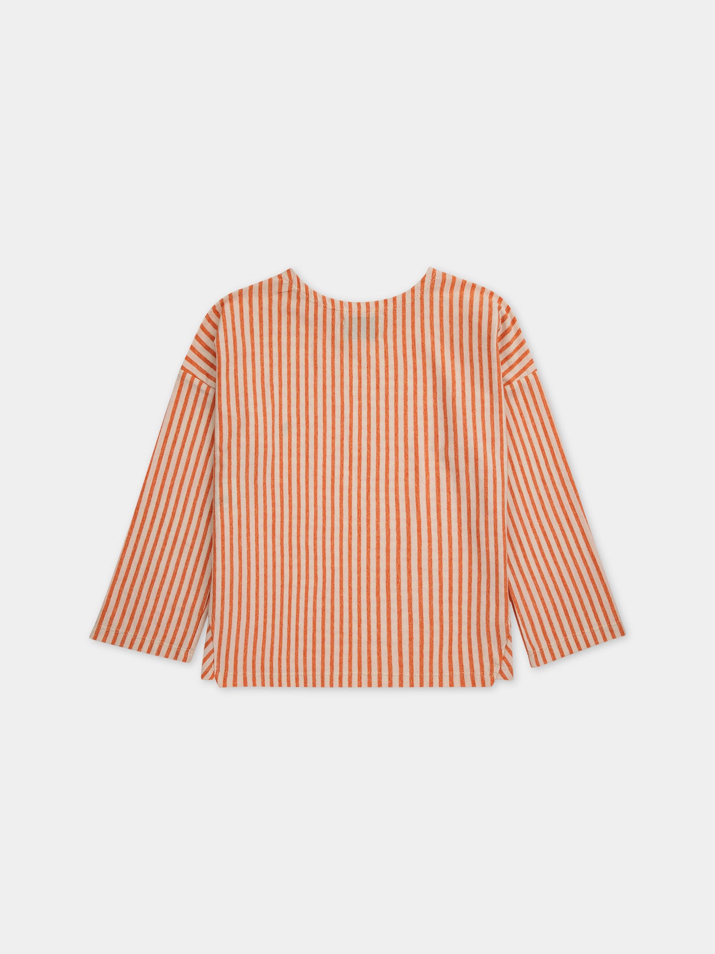 T-shirt arancione per bambini con righe,Bobo Choses,124AC024