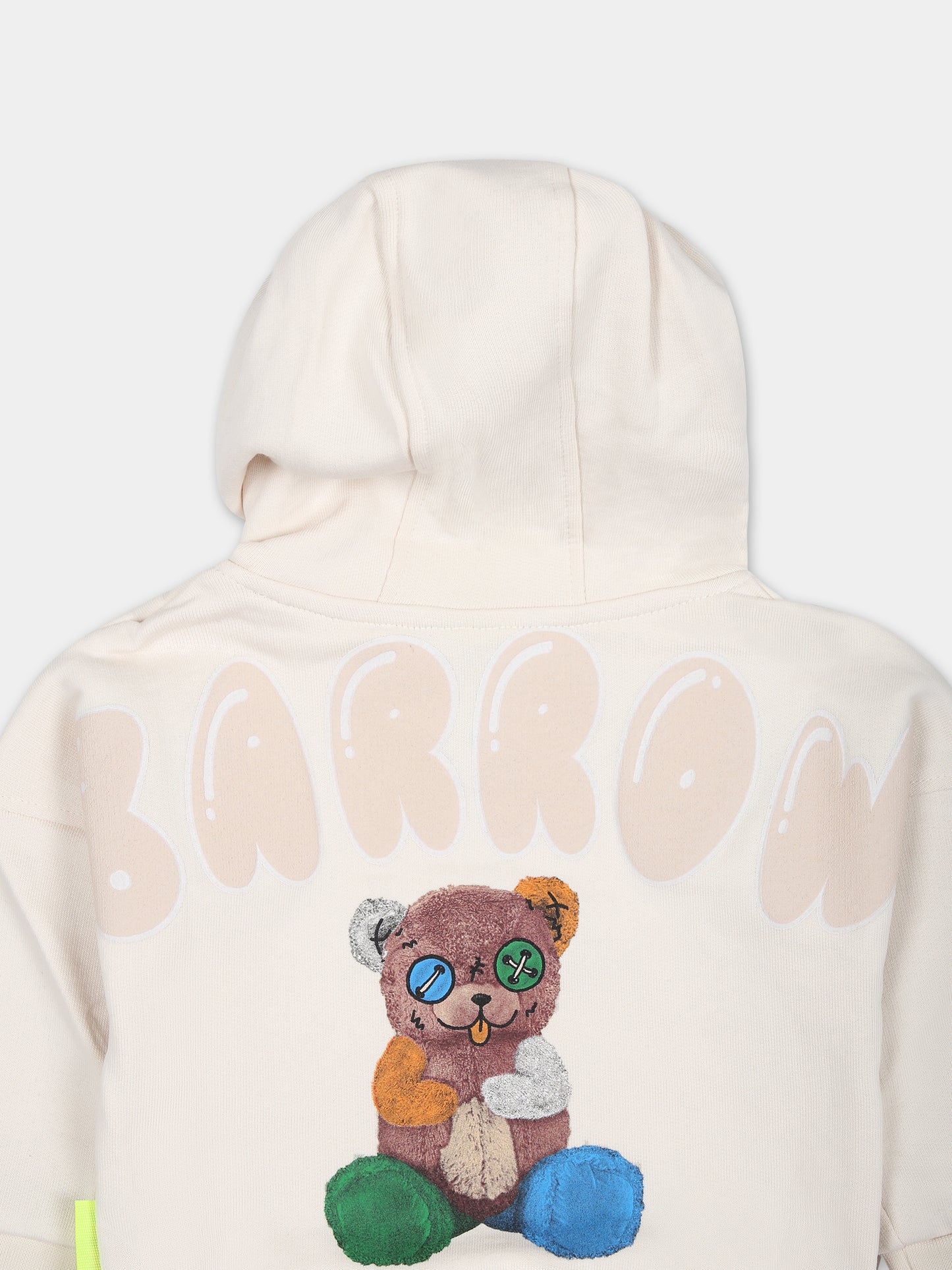 Felpa avorio per neonati con logo e Bear,Barrow,S4BKUNHS130 013
