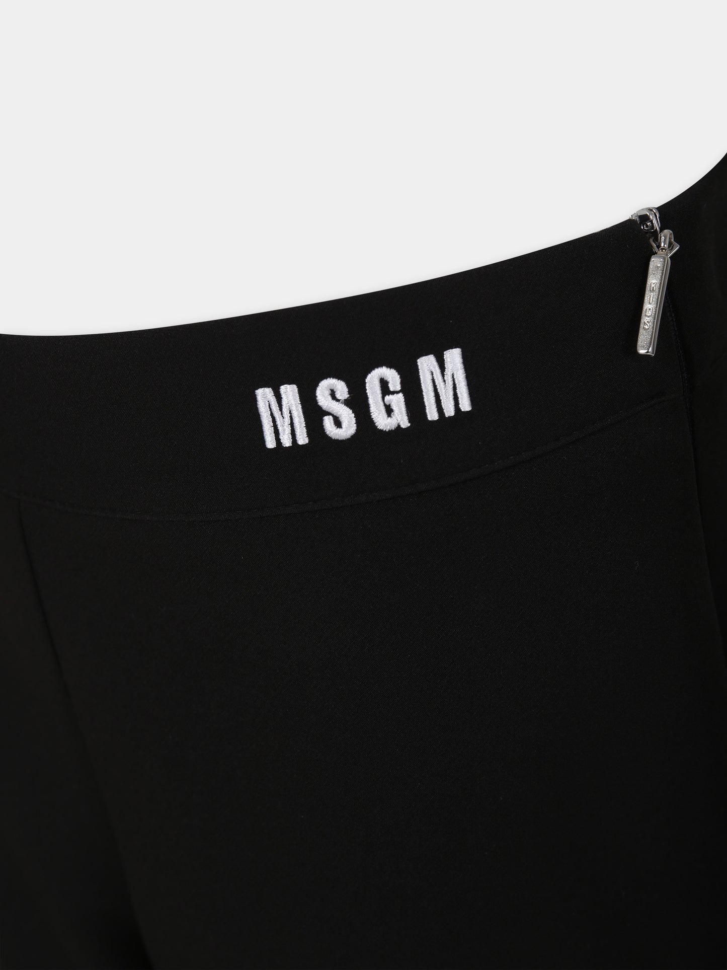 Pantaloni neri per bambina con logo,Msgm Kids,S4MSJGPA316 110