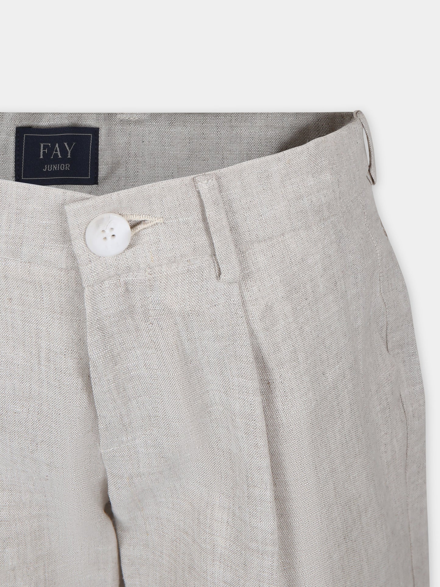 Shorts beige per bambino con logo,Fay Kids,FU6P19 I0215 166