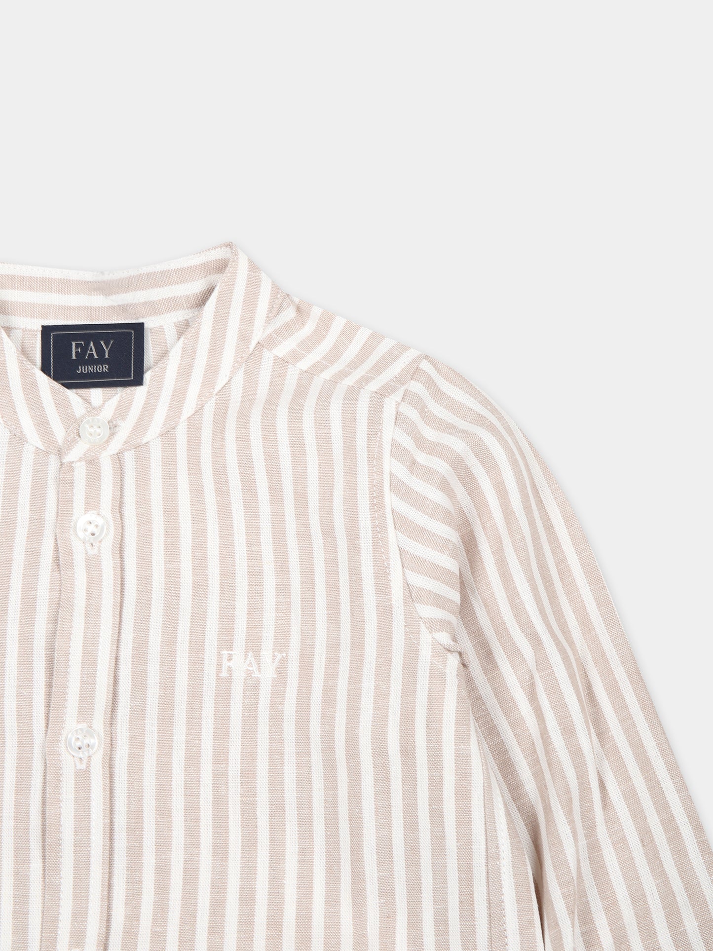 Camicia beige per neonato con logo,Fay Kids,FU5500 I0211 114AV