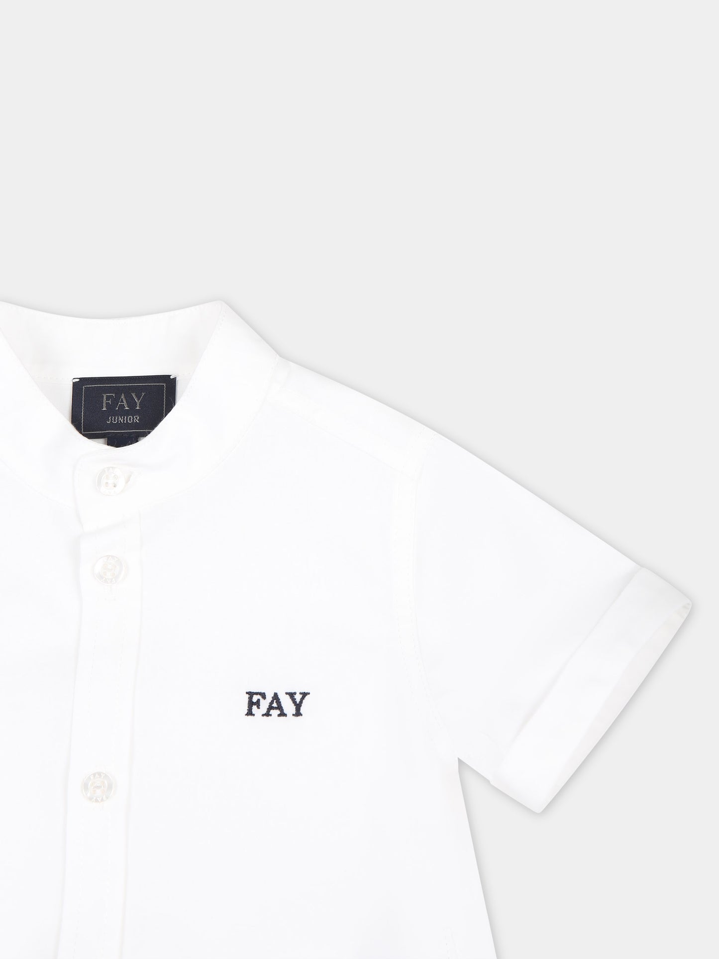 Pagliaccetto bianco per neonato con logo,Fay Kids,FUA501 P0013 100BL