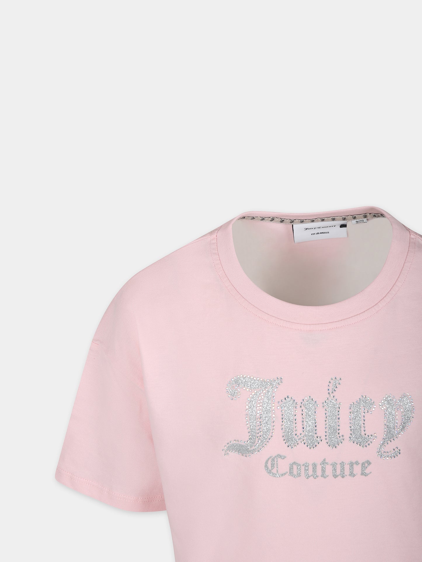 Completo rosa per bambina con logo e strass,Juicy Couture,24SMJCJBX6363 562