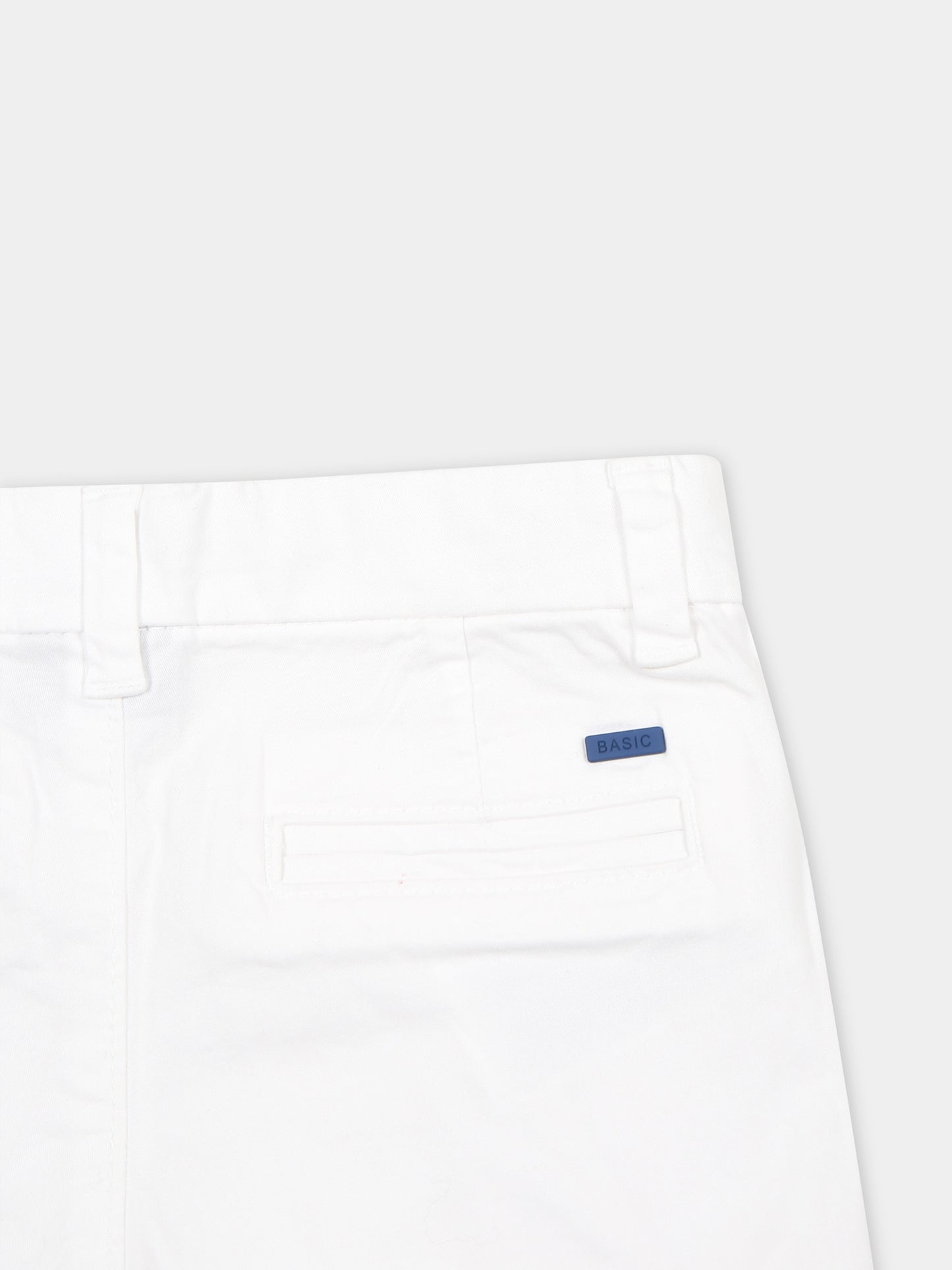Shorts bianco per neonato,Mayoral,207 036