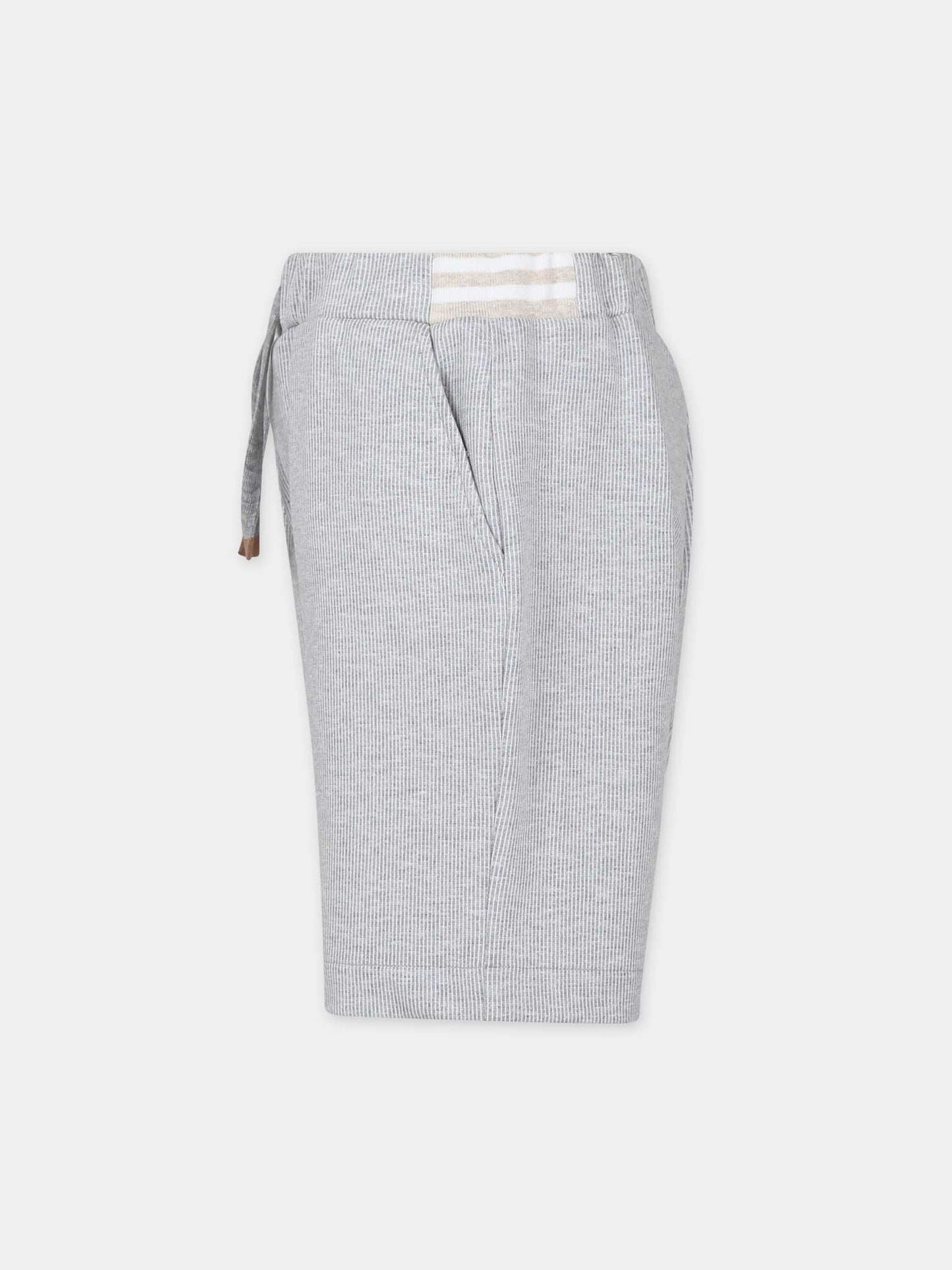 Shorts grigi per bambino con logo,Eleventy,EU6P69 J0368 803AV