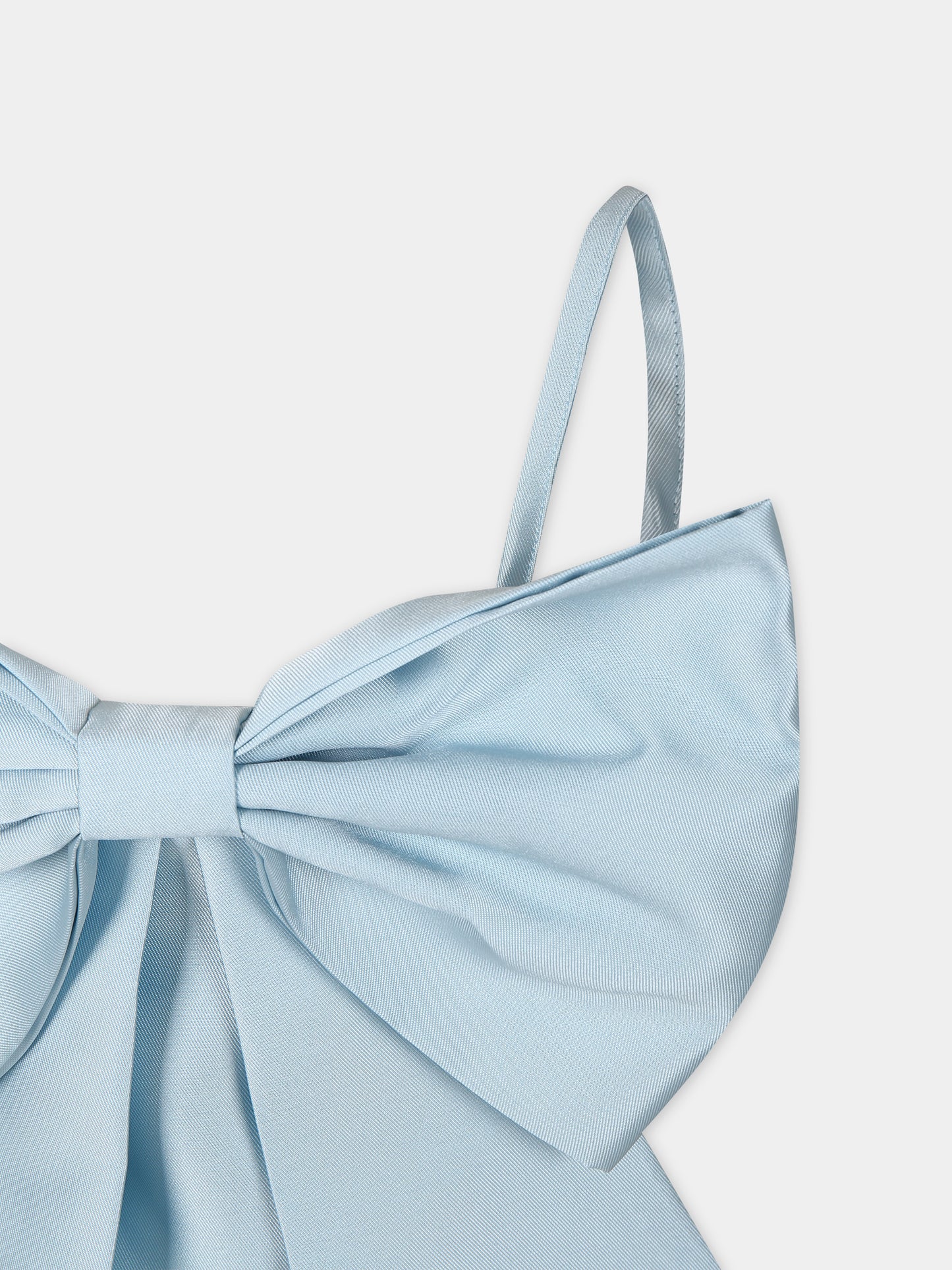 Top celeste per bambina con fiocco,Caroline Bosmans,SS24 1516 60 6010