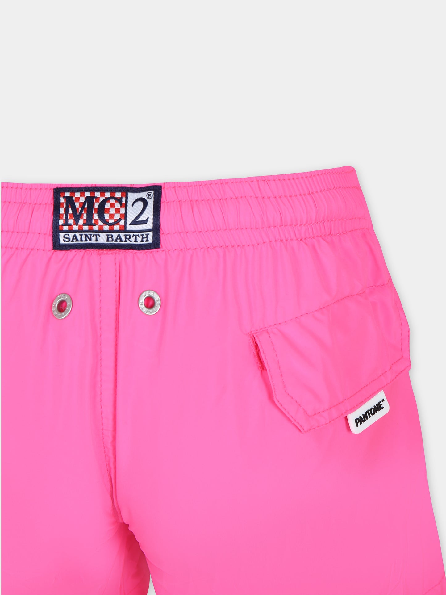 Boxer mare fucsia per bambino con logo,Mc2 Saint Barth,JEA0012 01148F