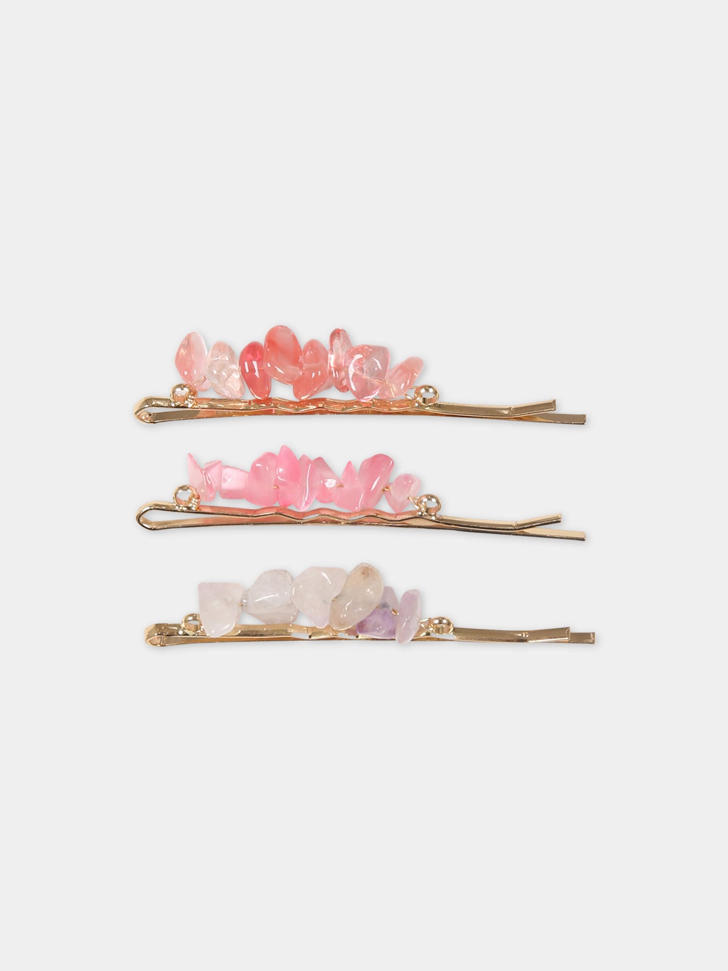 Fermagli rosa per bambina con pietre,Illy Trilly,STONES PINK