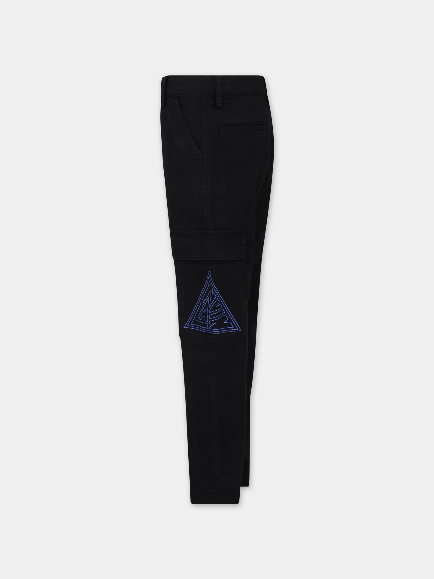 Pantaloni neri per bambino con logo,Lanvin Petite,N24044 09B