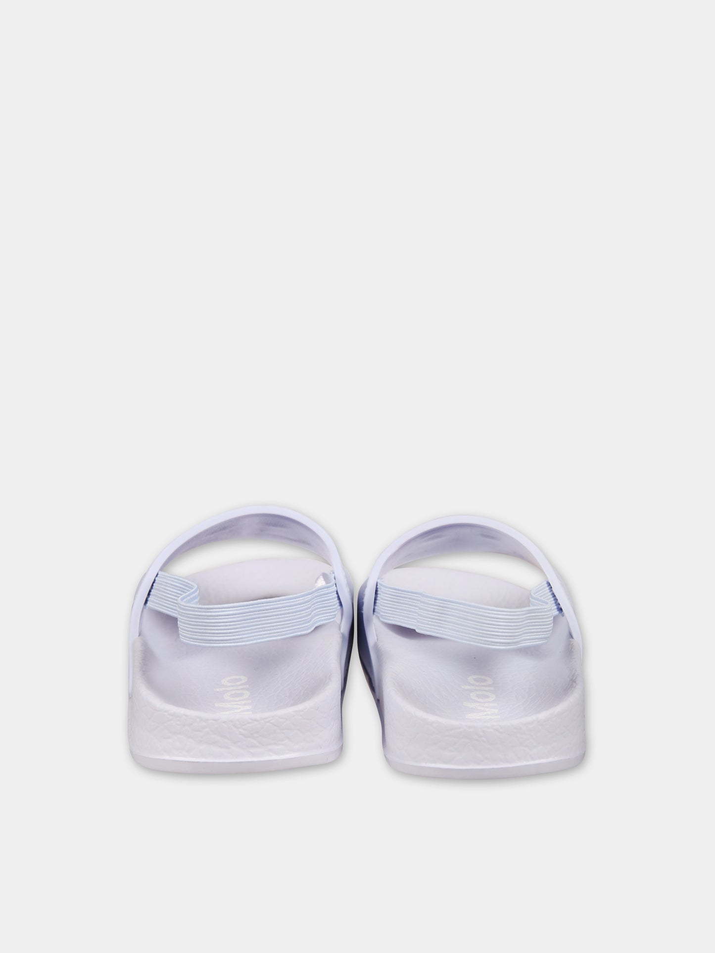 Ciabatte celesti per neonati con smile,Molo,7S24U202 3403 -