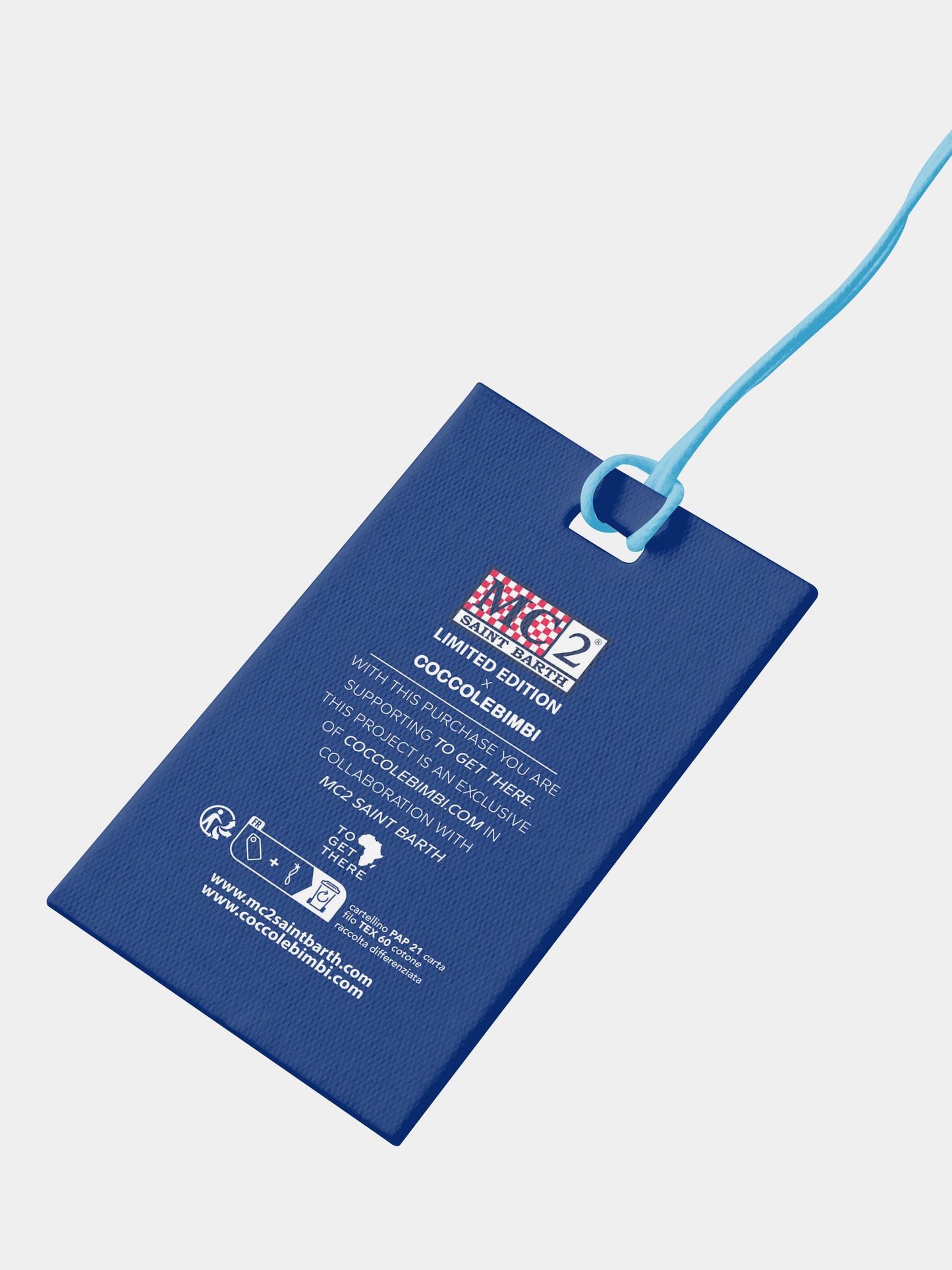 Pochette bleu ciel pour fille avec logo