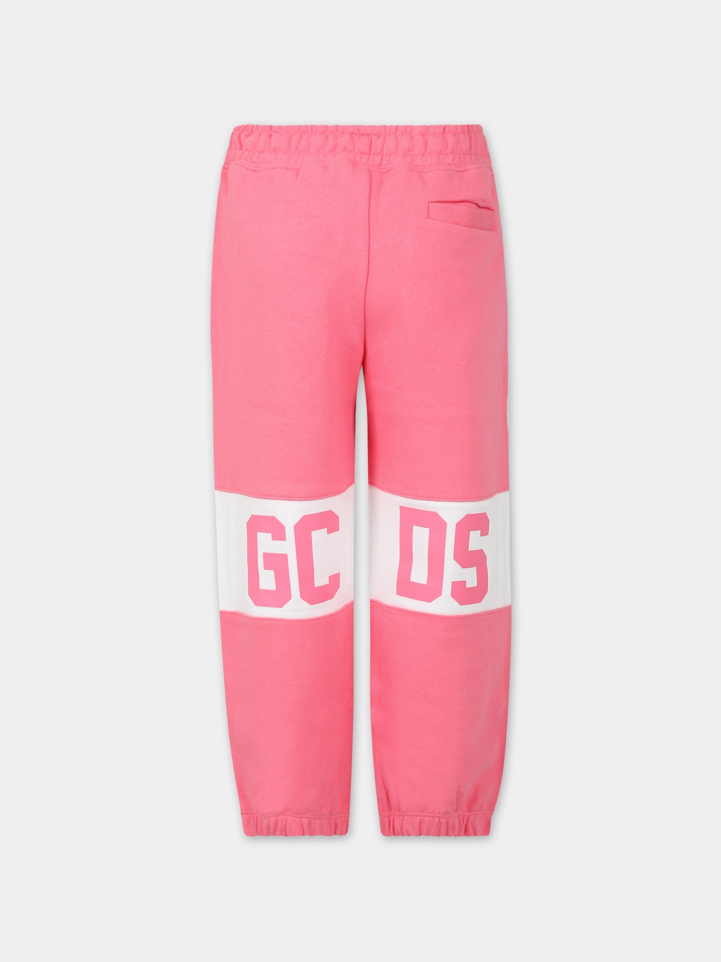 Pantalone rosa per bambina con logo,Gcds Kids,DNP003 LCA33 51452