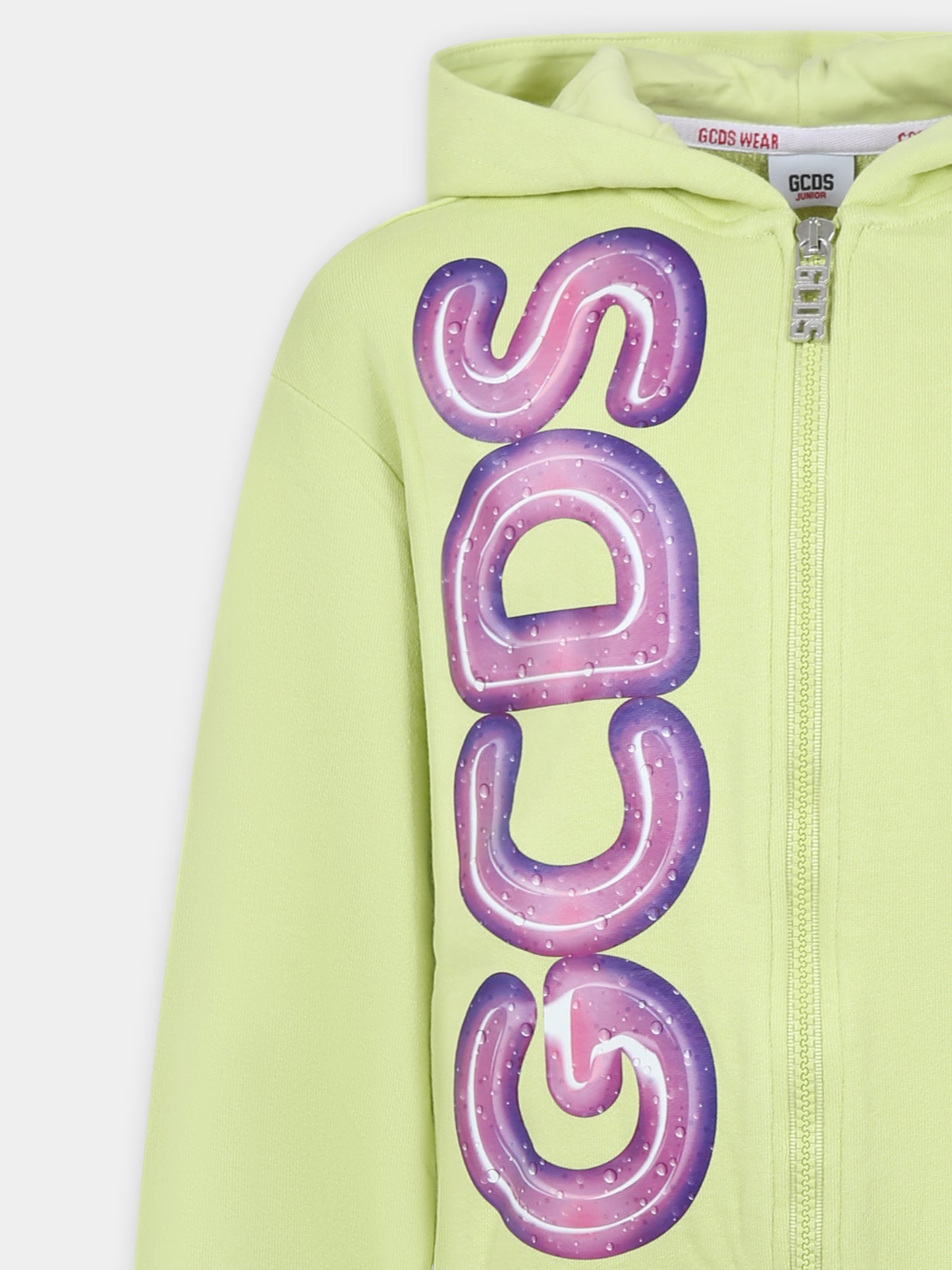 Felpa gialla per bambini con logo,Gcds Kids,DMF001 LDA50 30865