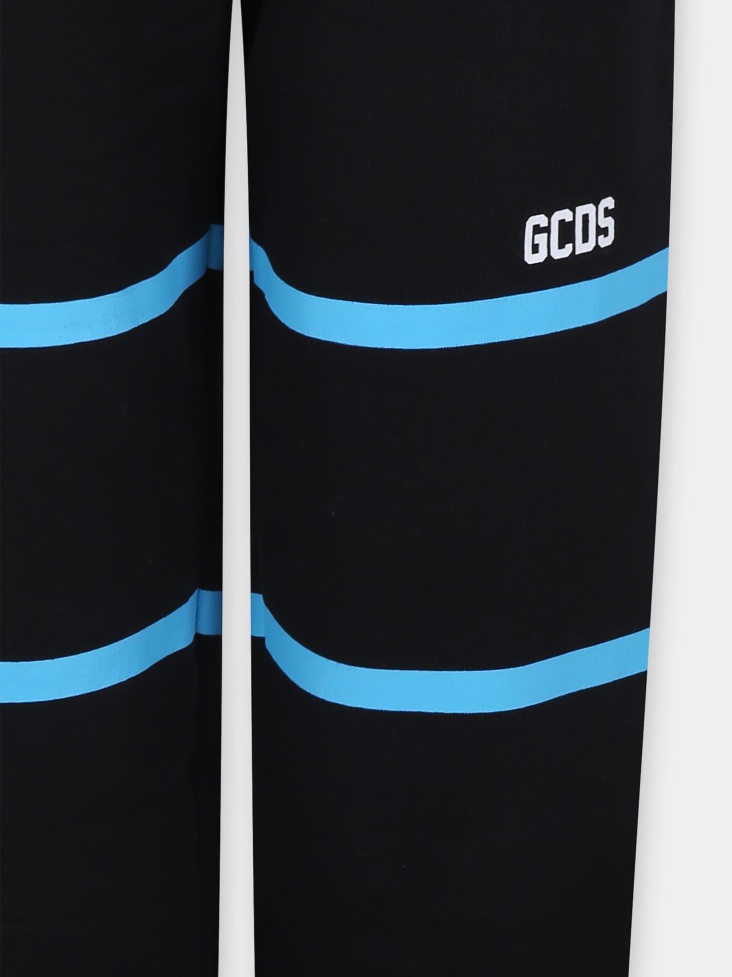 Pantaloni neri per bambini con logo,Gcds Kids,DNP00E LCA52 85989