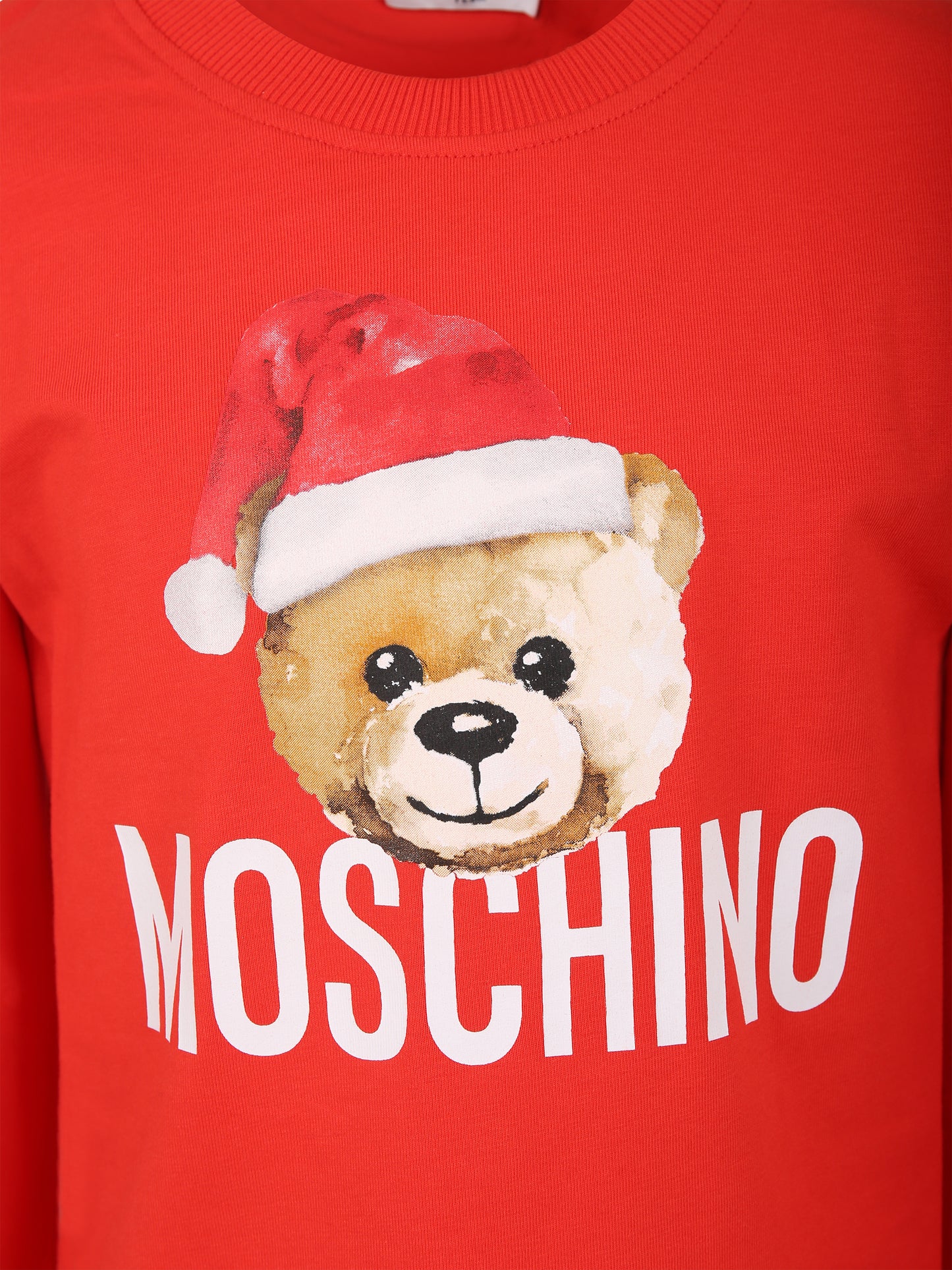 T-shirt rossa per bambini con Teddy Bear e logo,Moschino Kids,HPO00K LBA24 50109