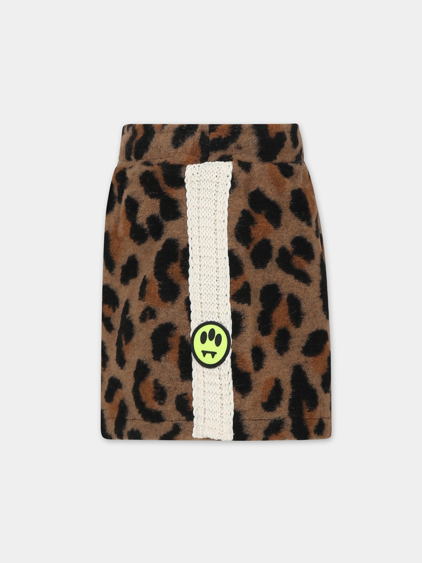 Gonna marrone per bambina con logo,Barrow,F3BKJGSK051 924