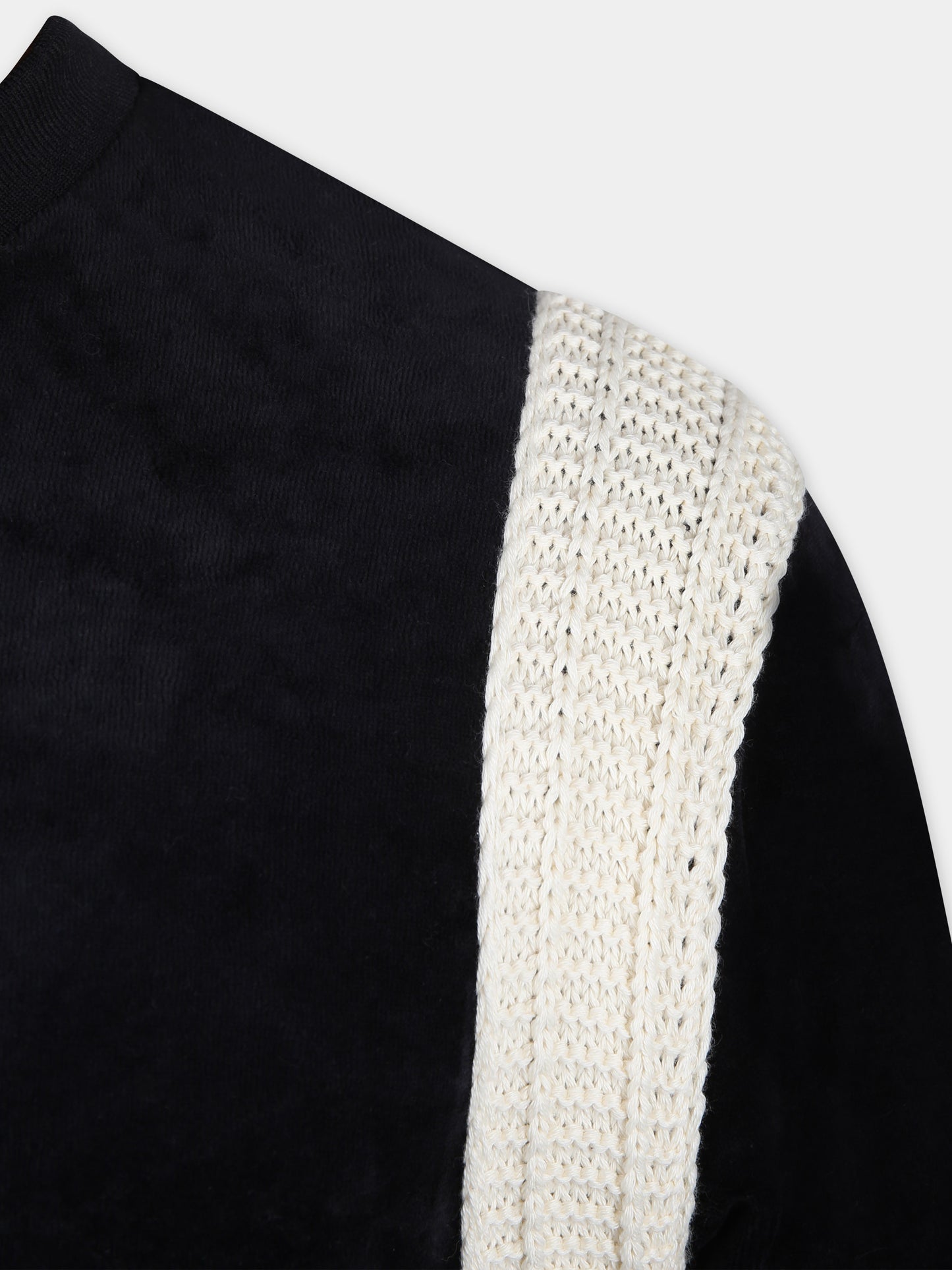 Felpa nera per bambina con ricamo,Barrow,F3BKJUBO054 110