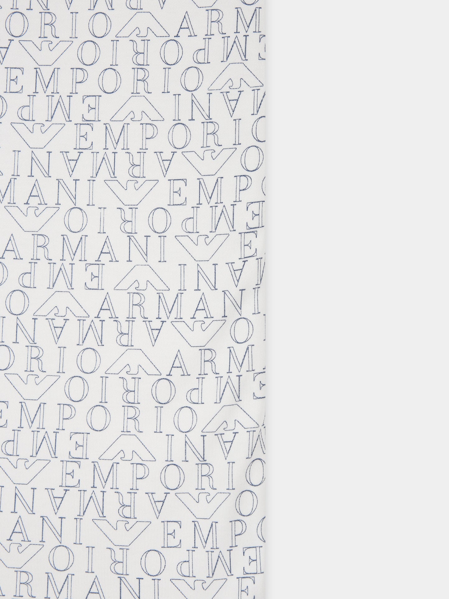 Coperta bianca per neonato con aquilotto e logo,Emporio Armani,6DN802 NJ10Z F917