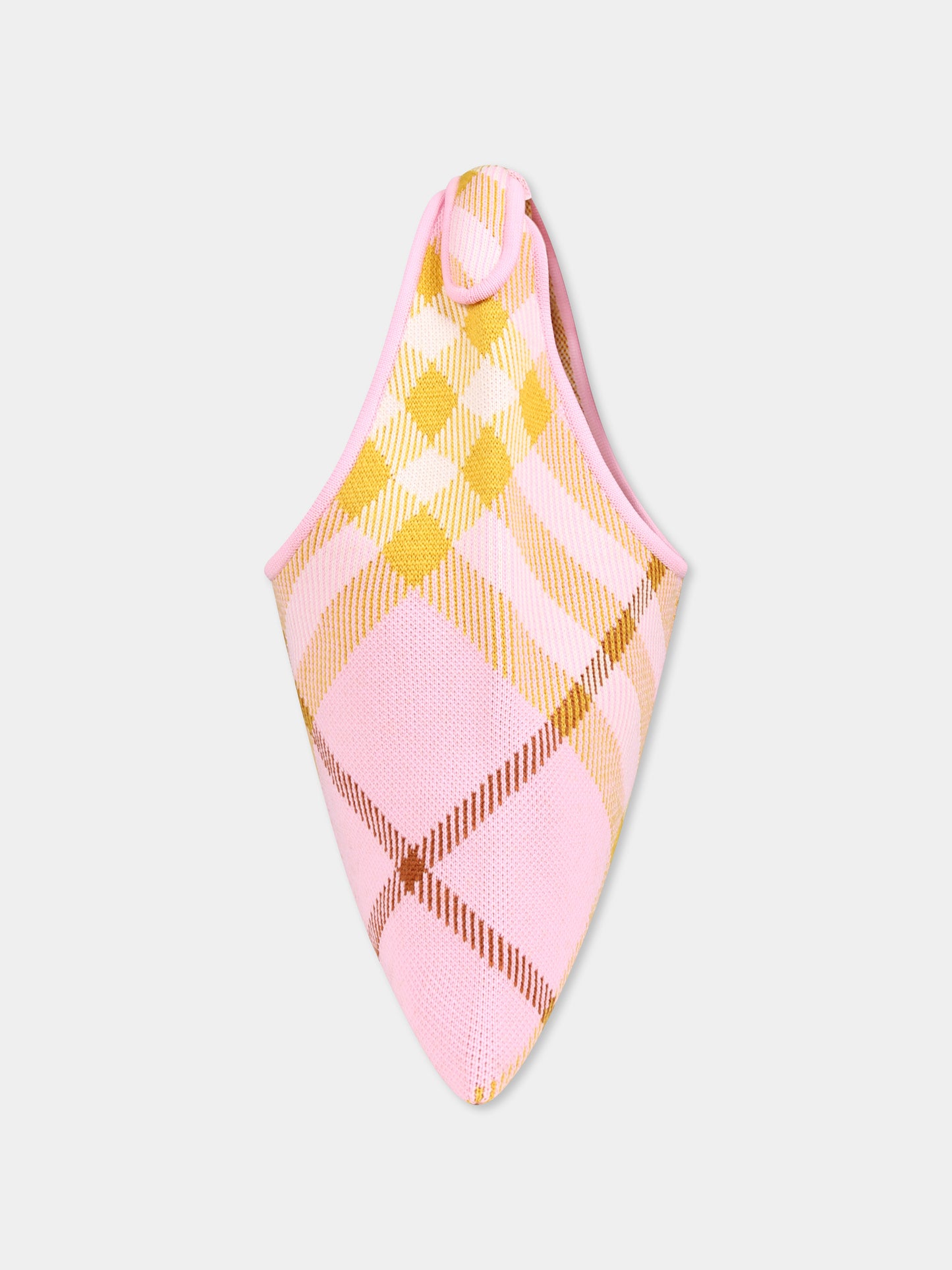 Borsa rosa per bambina con check vintage,Burberry Kids,8089435 A2216