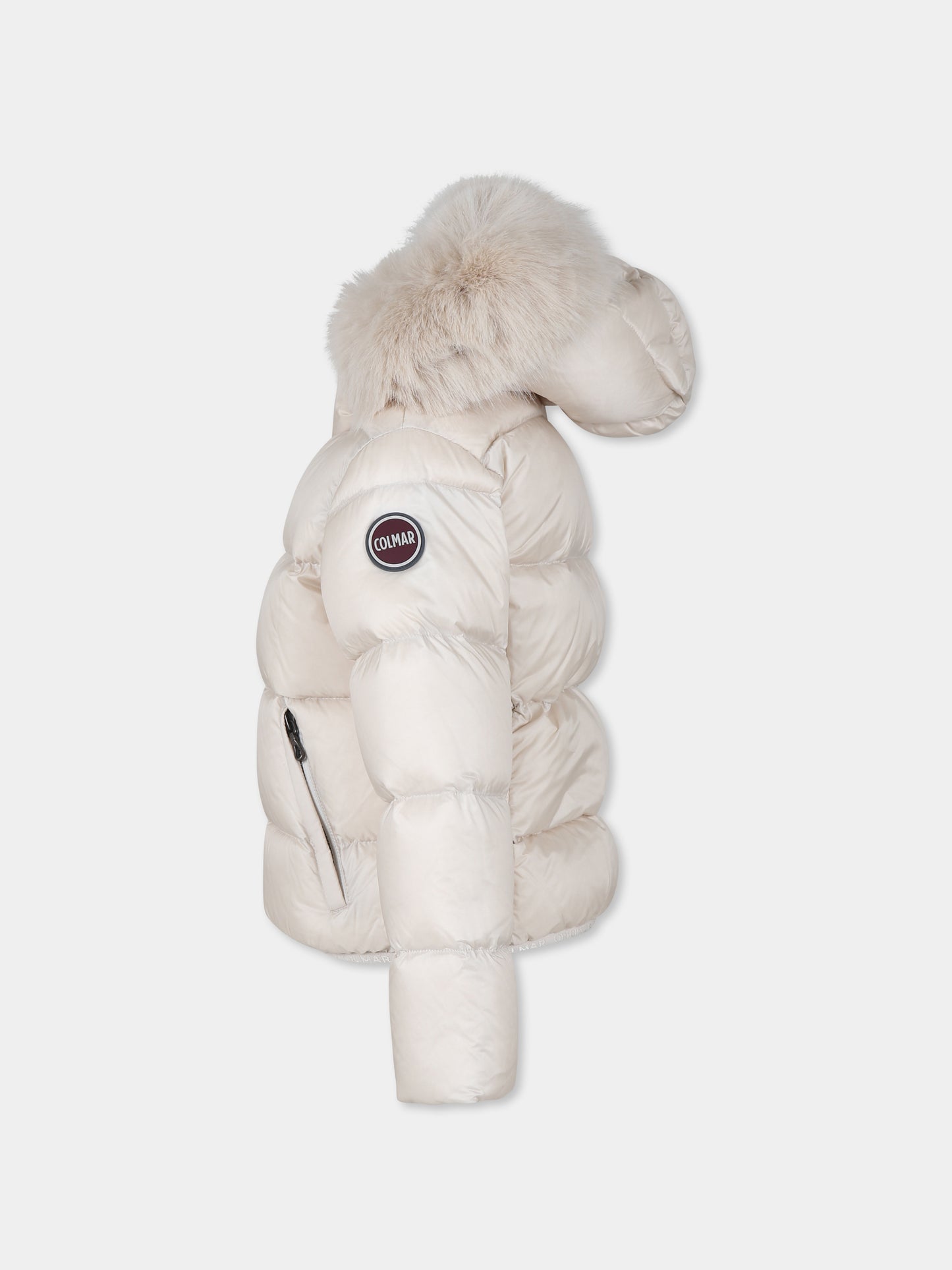 Piumino beige per bambina con logo,Colmar Originals Kids,3406E 2YO 04