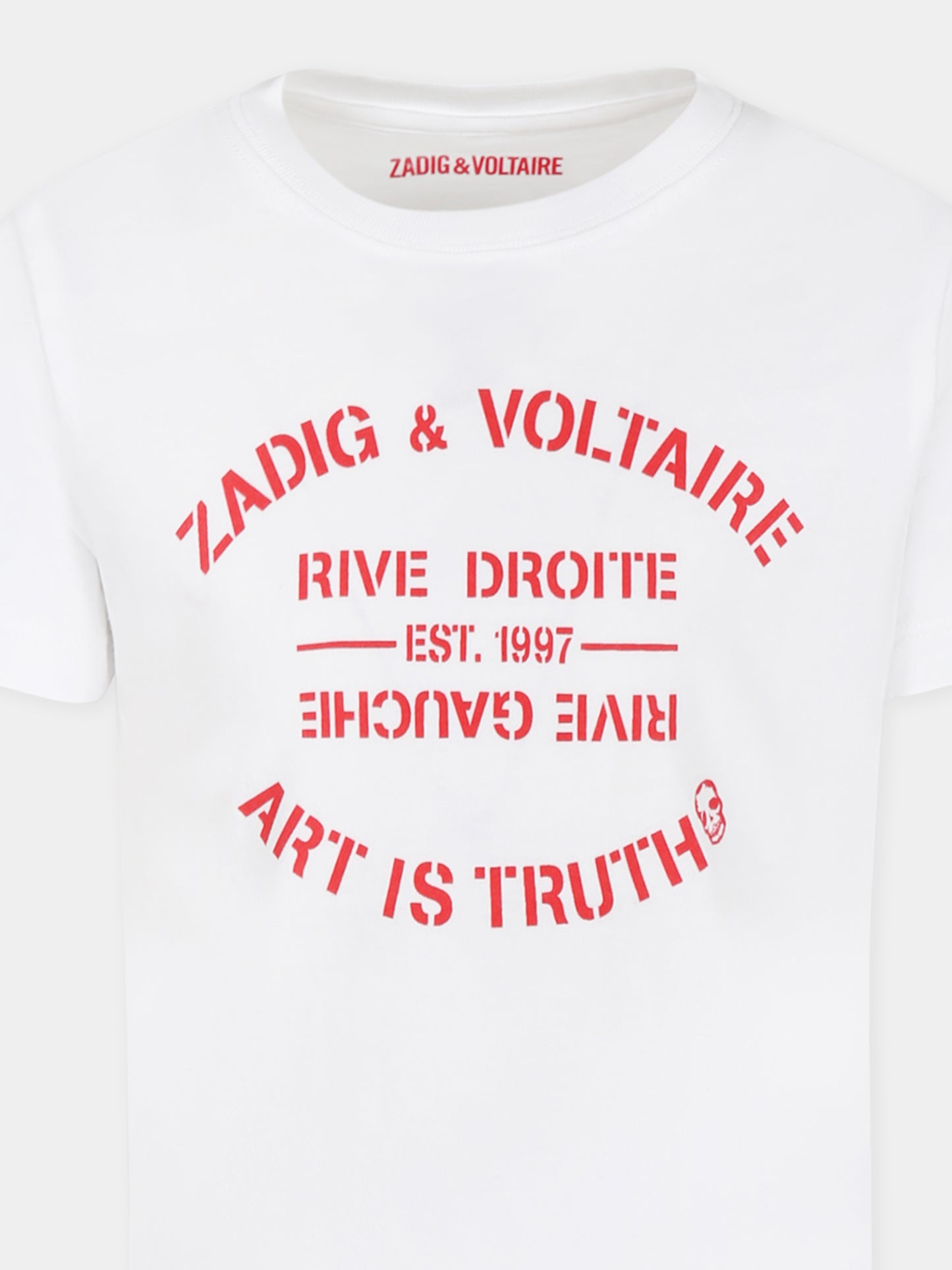 T-shirt blanc pour enfants avec logo