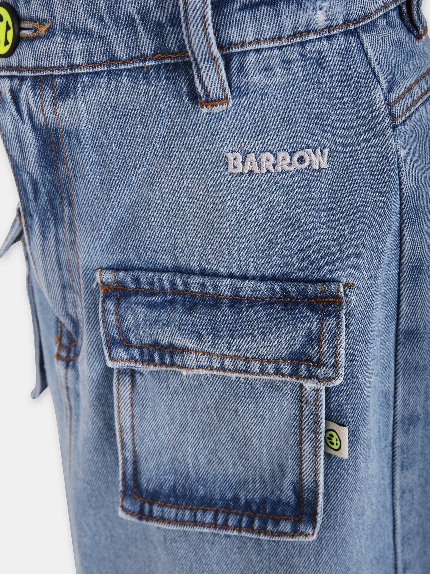 Gonna blu per bambina con logo,Barrow,F4BKJGSK097 126