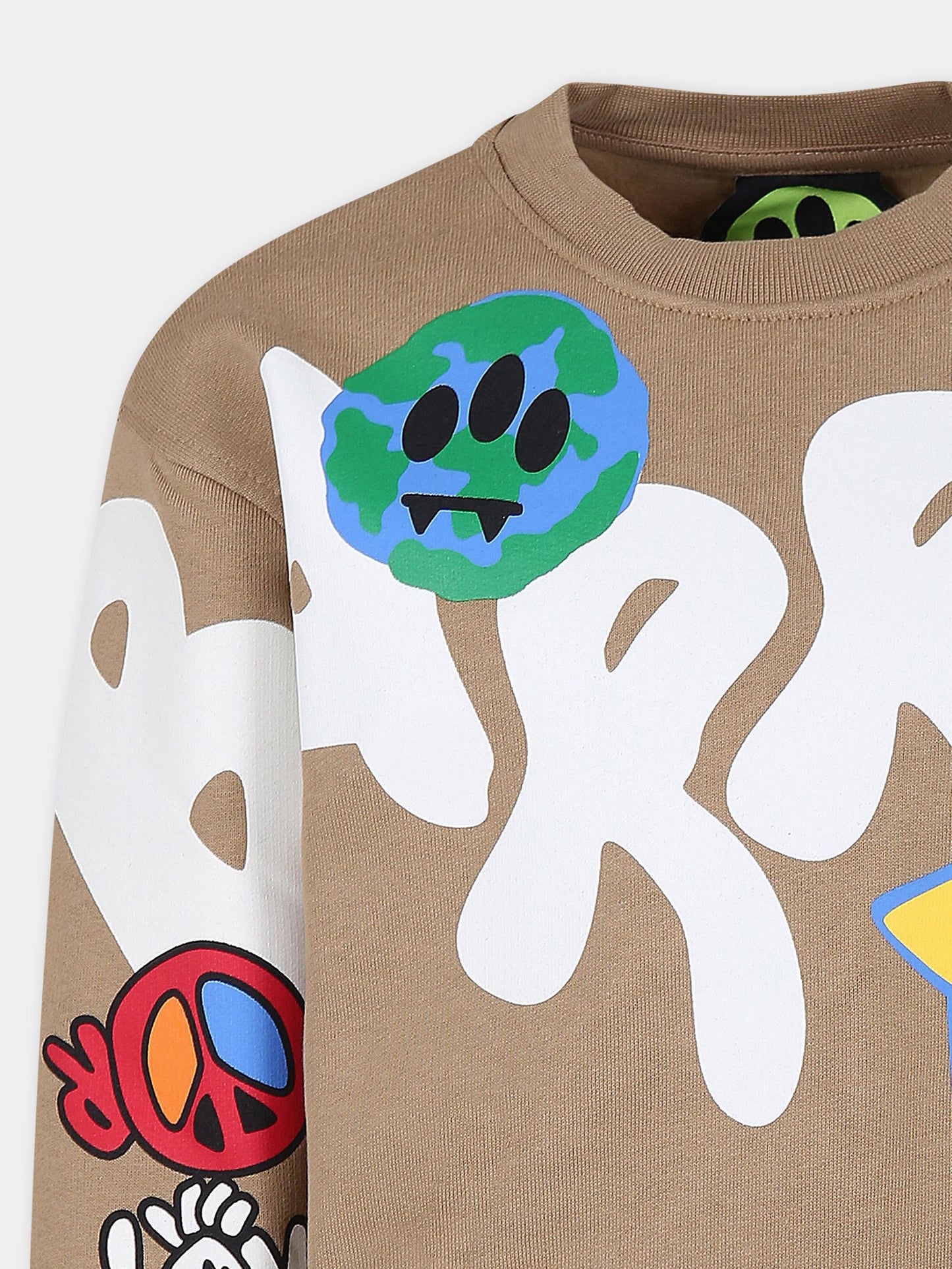 Sweat beige pour enfants avec logo