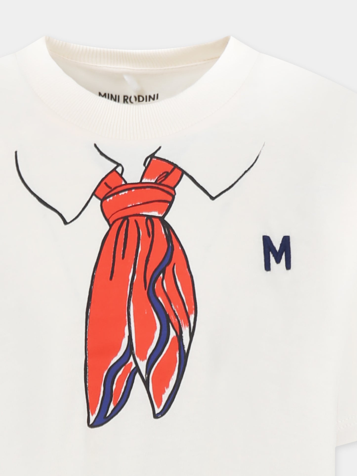 T-shirt ivoire pour enfants avec foulard