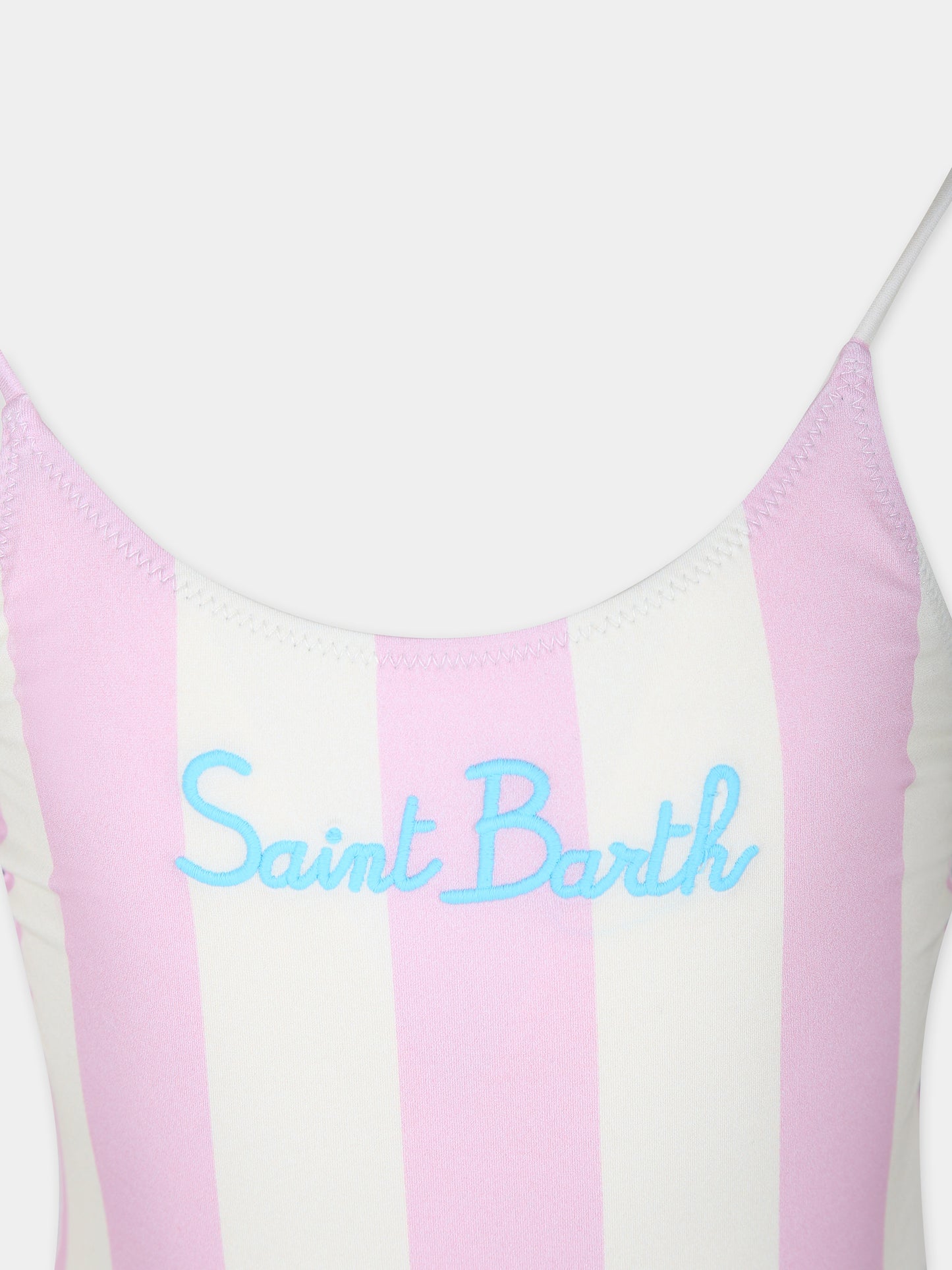 Costume intero rosa per bambina con logo,Mc2 Saint Barth,CEC0005 01654F
