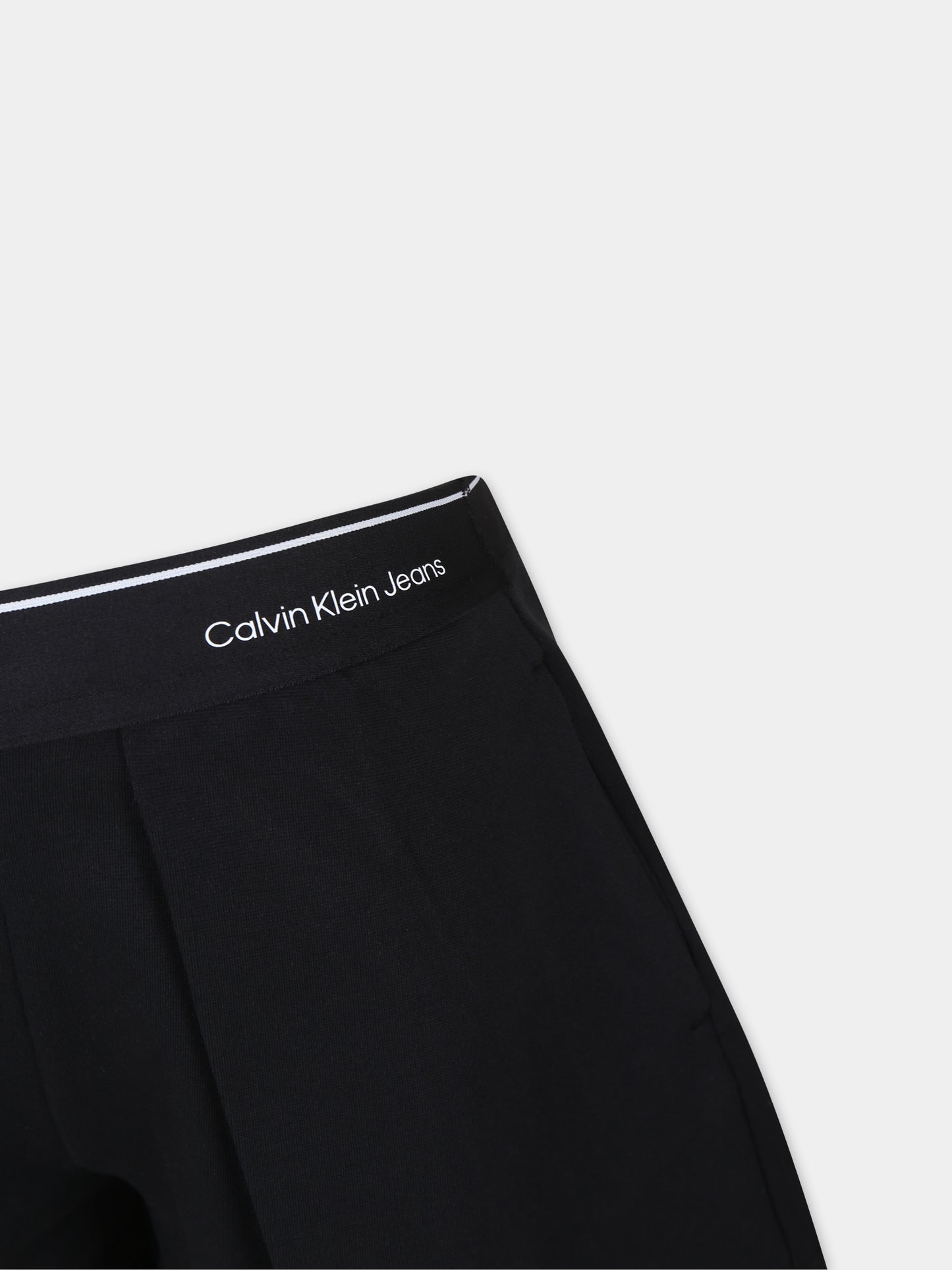 Shorts neri per bambina con logo,Calvin Klein Kids,24SCKIG0IG02453J BEH