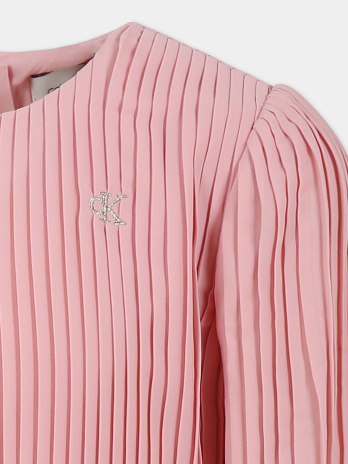 Robe rose pour fille avec logo