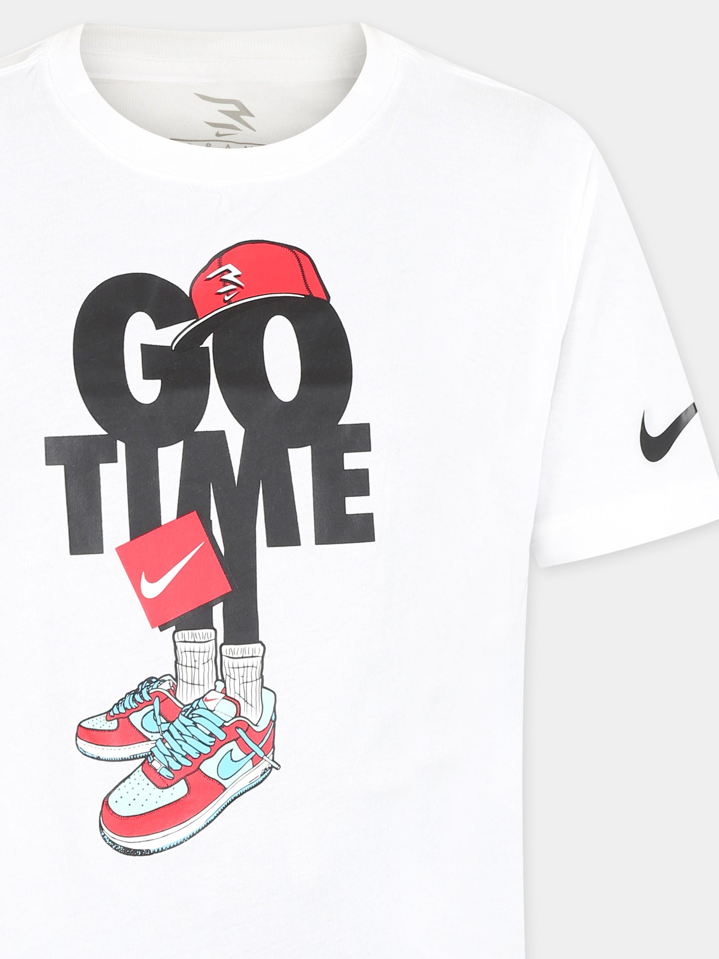 T-shirt blanc pour garçon avec écriture