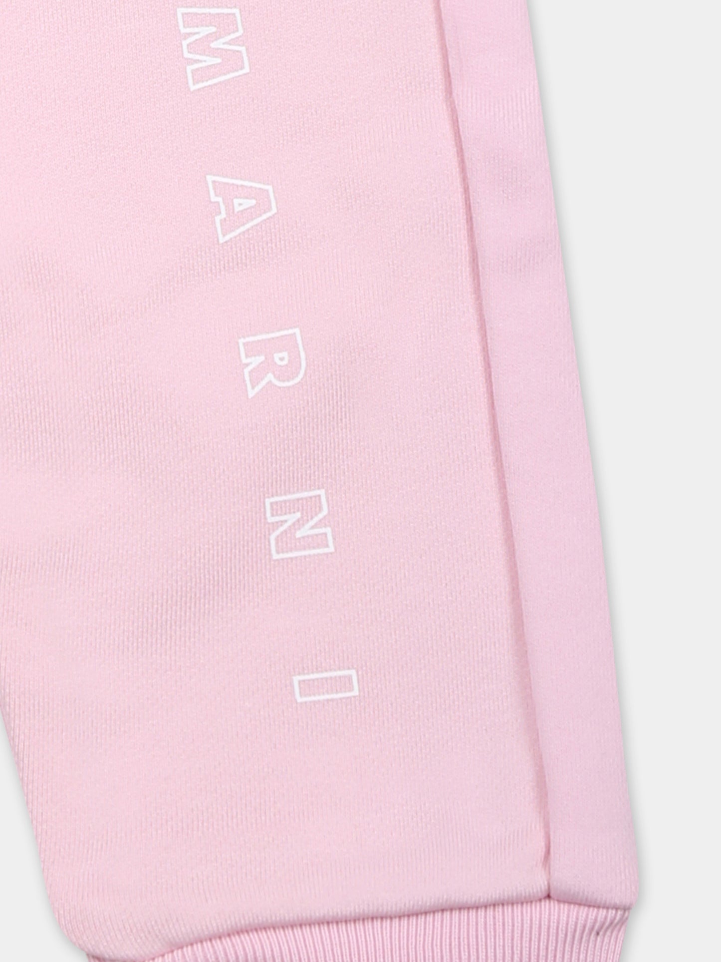 Pantalon rose pour bébé fille avec logo