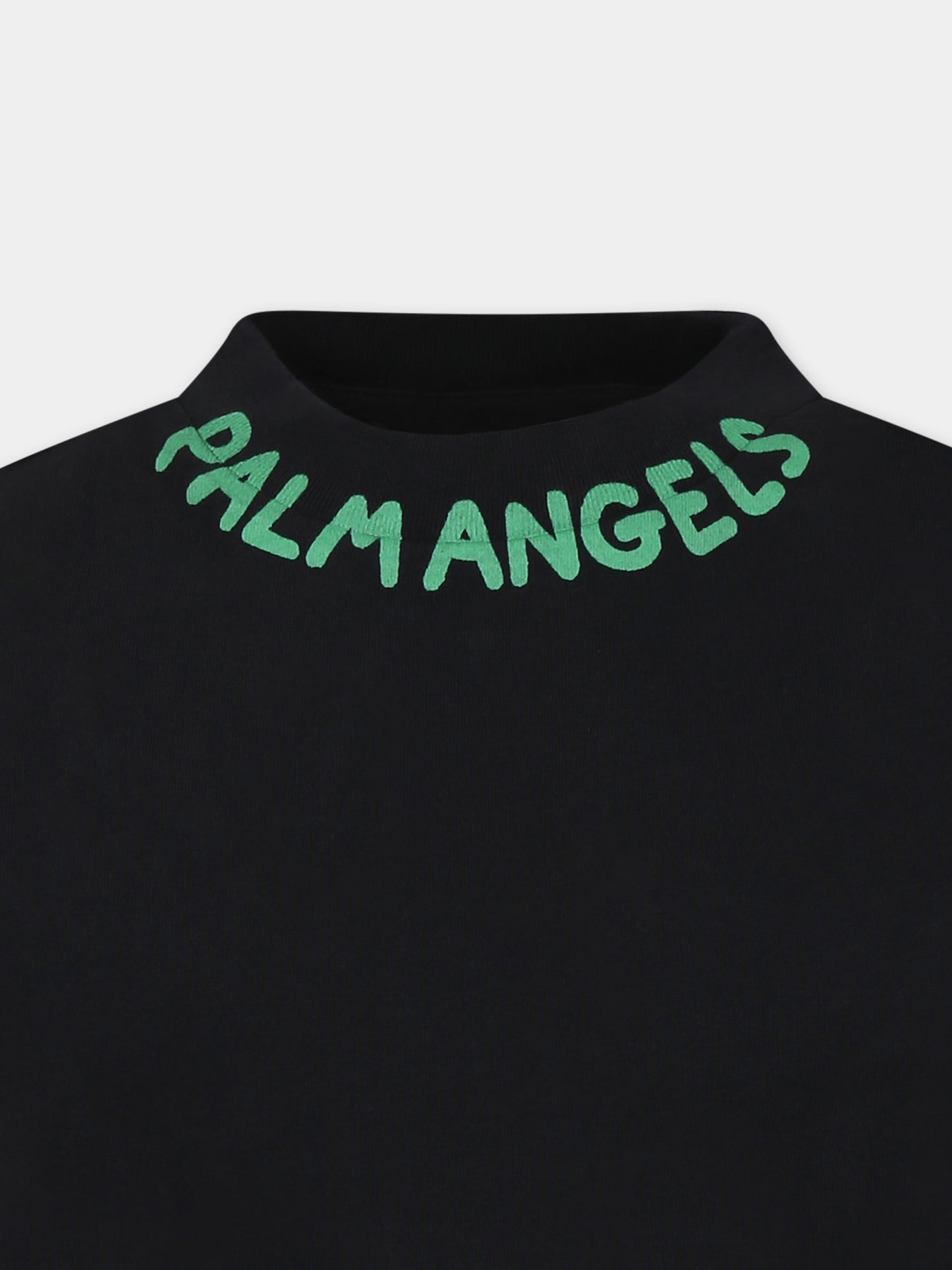 T-shirt noir pour garçon avec logo