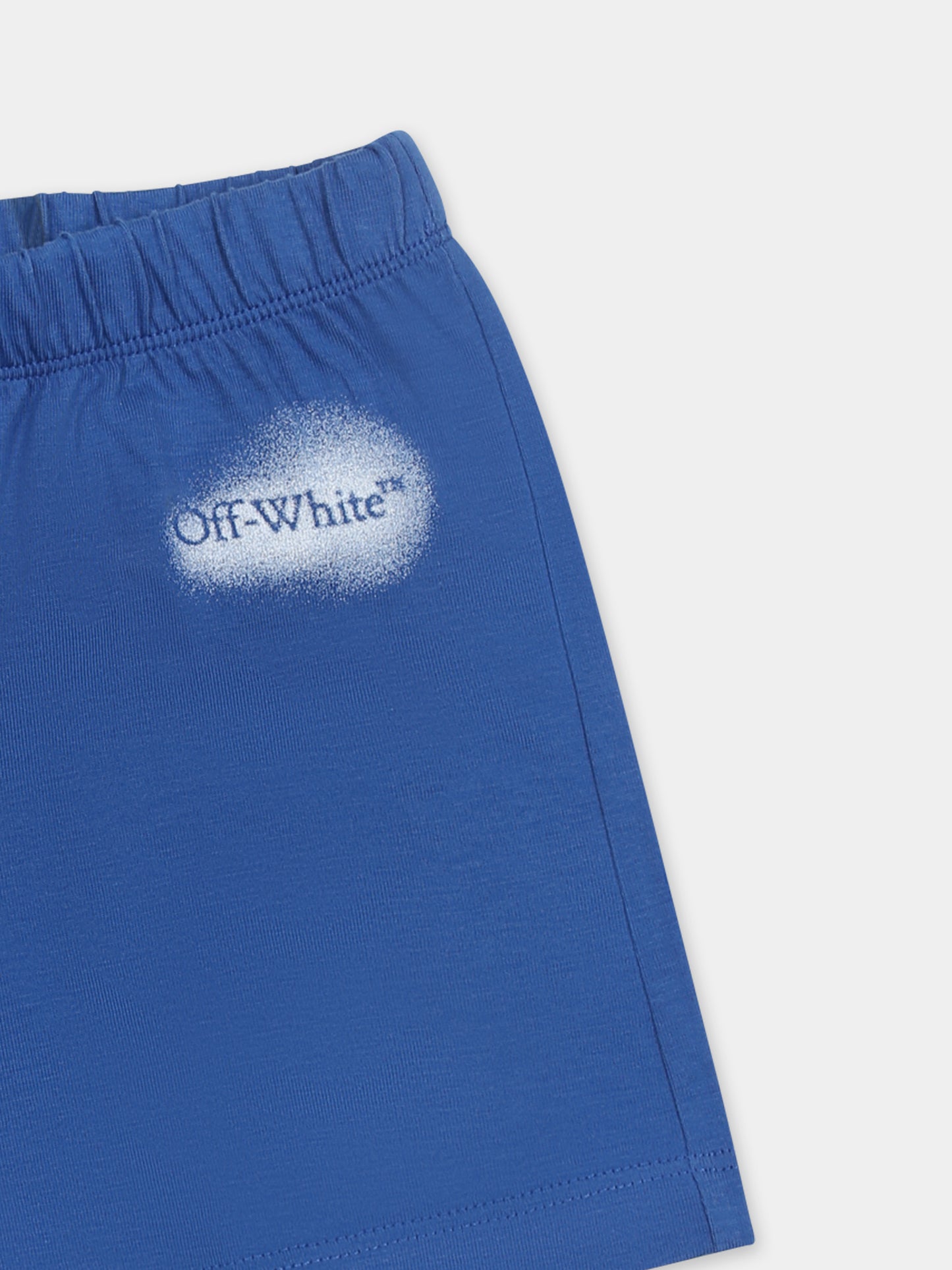 Short bleu pour bébé garçon avec logo