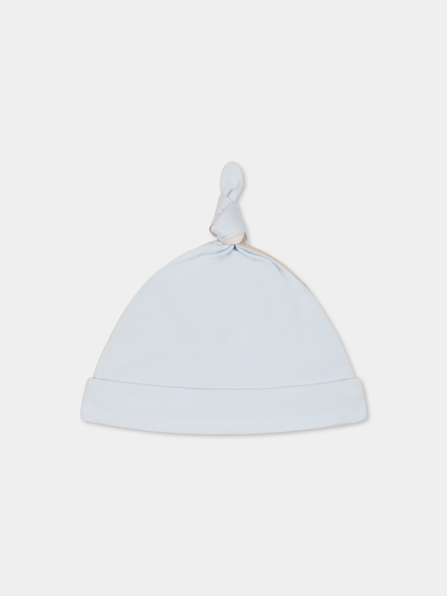 Ensemble combinaison bleu clair pour bébé garçon avec vintage check