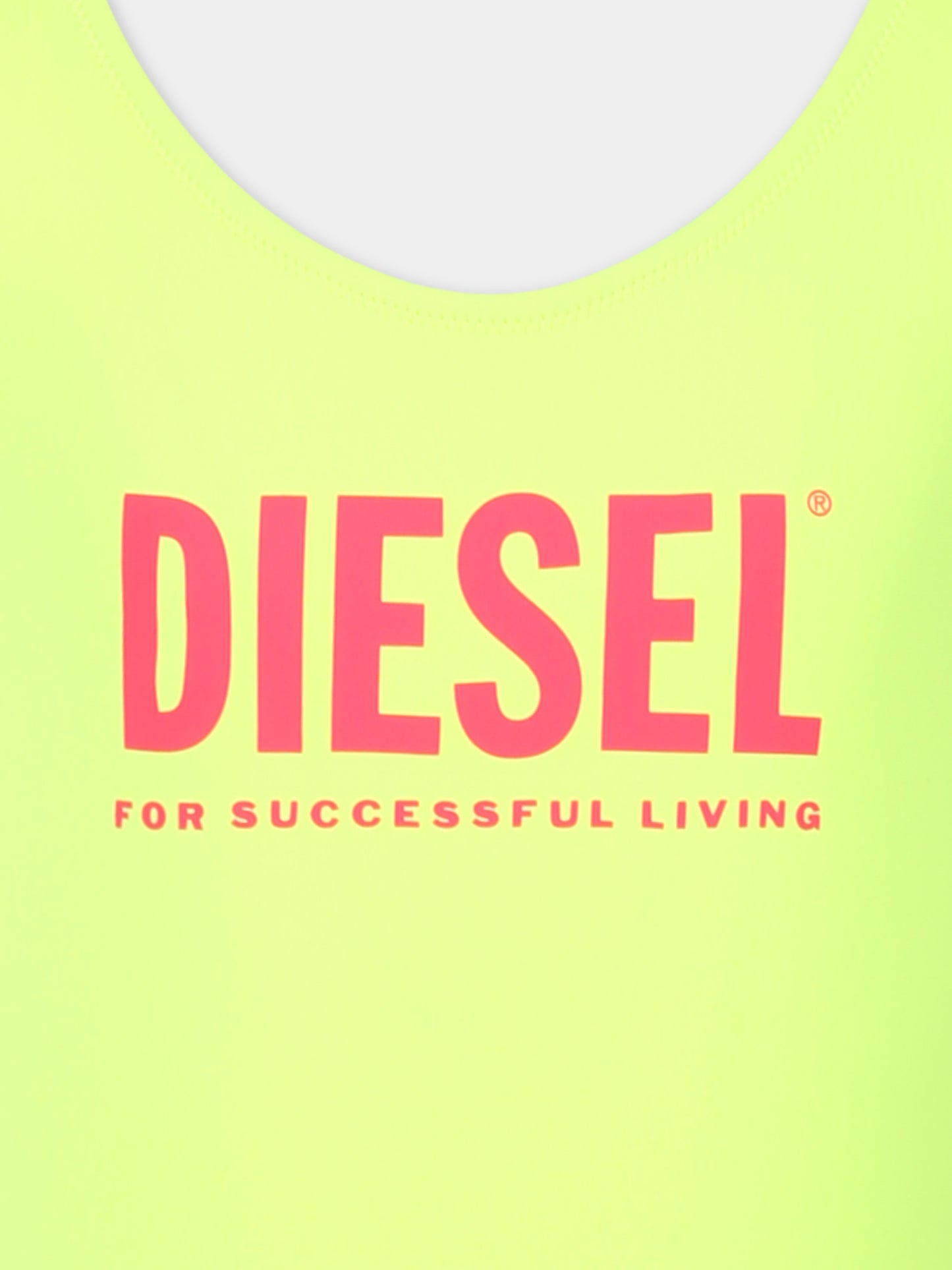 Maillot de bain jaune pour fille avec logo