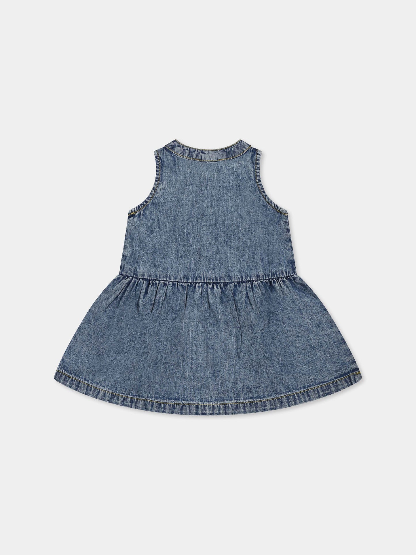 Robe denim pour bébé fille avec logo