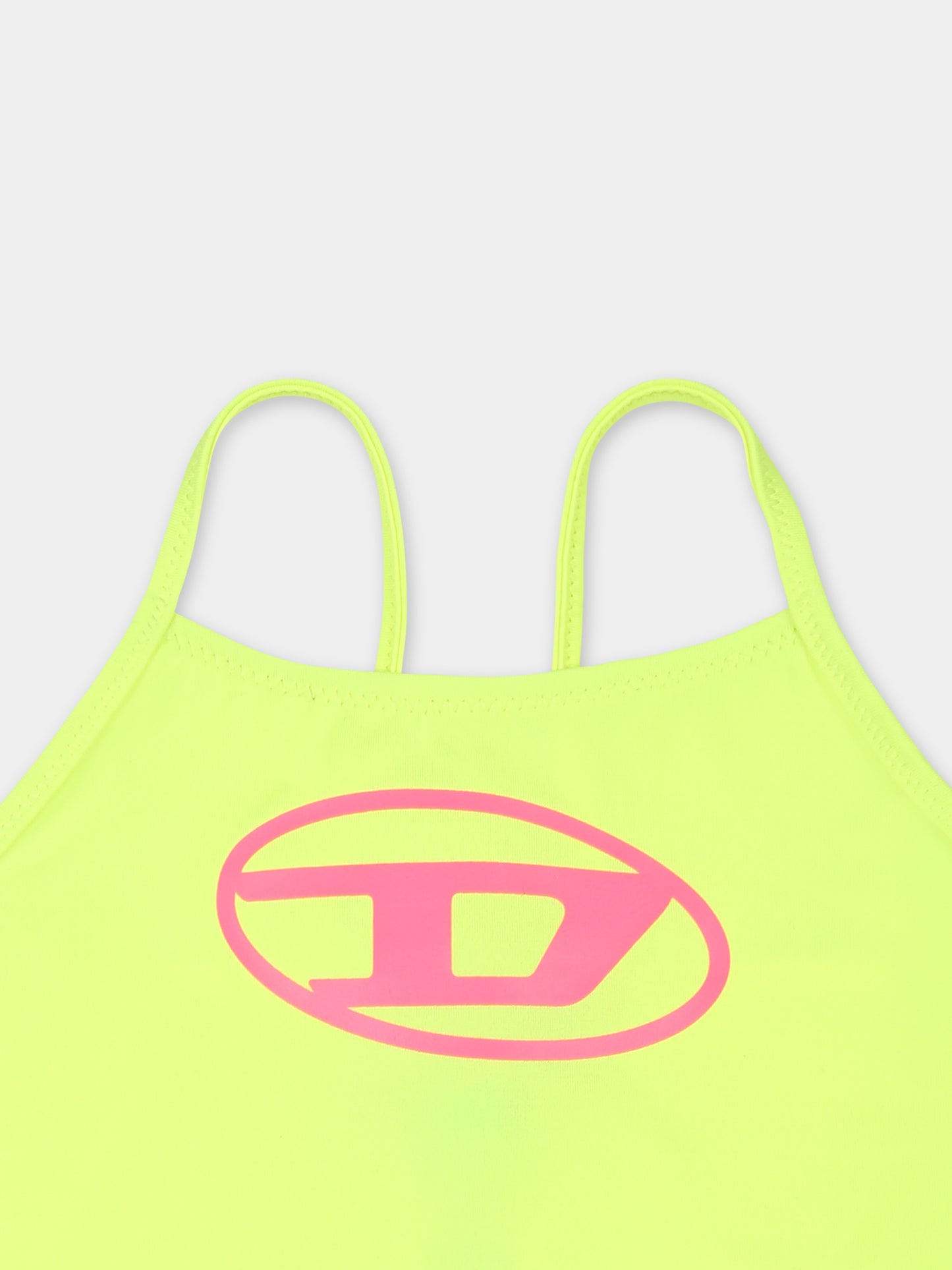 Maillot de bain jaune pour bébé fille avec logo